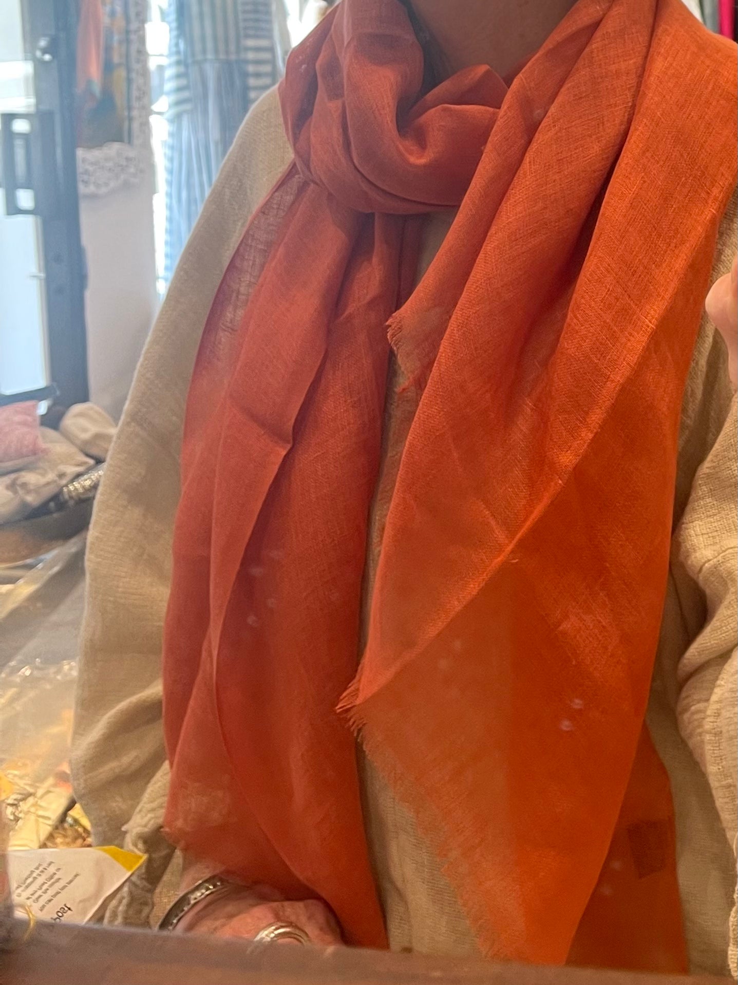 Linen Scarf - Sienna