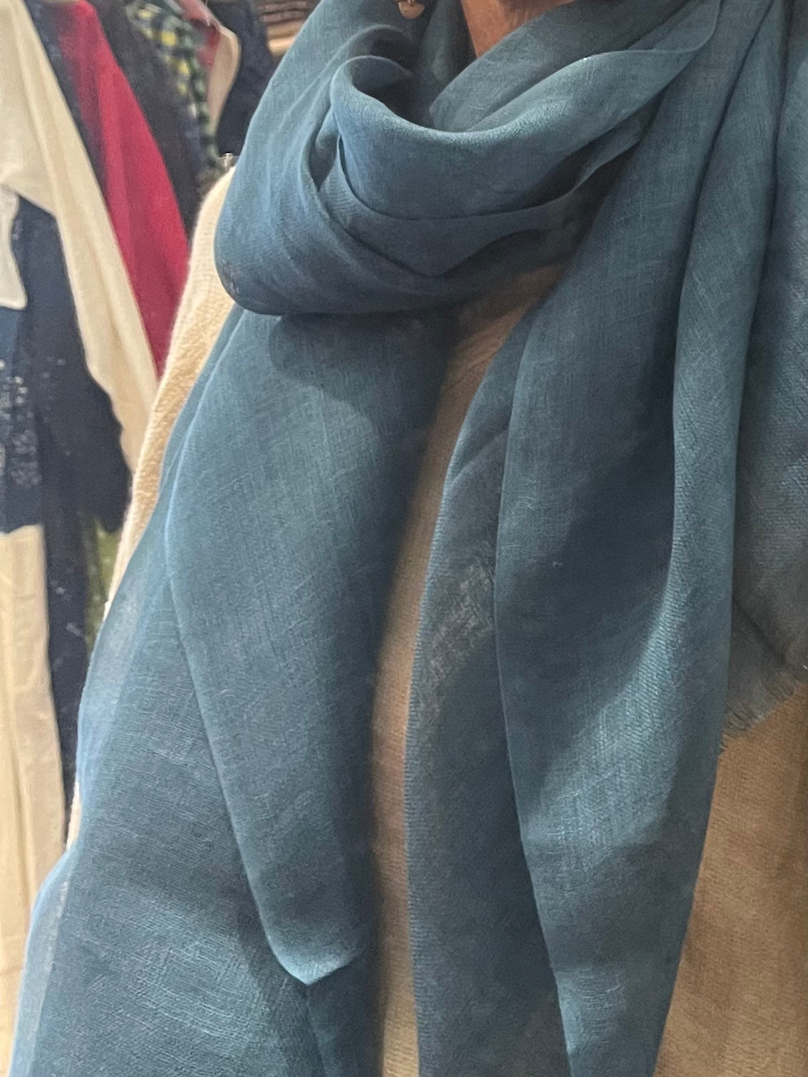 Linen Scarf - Teal