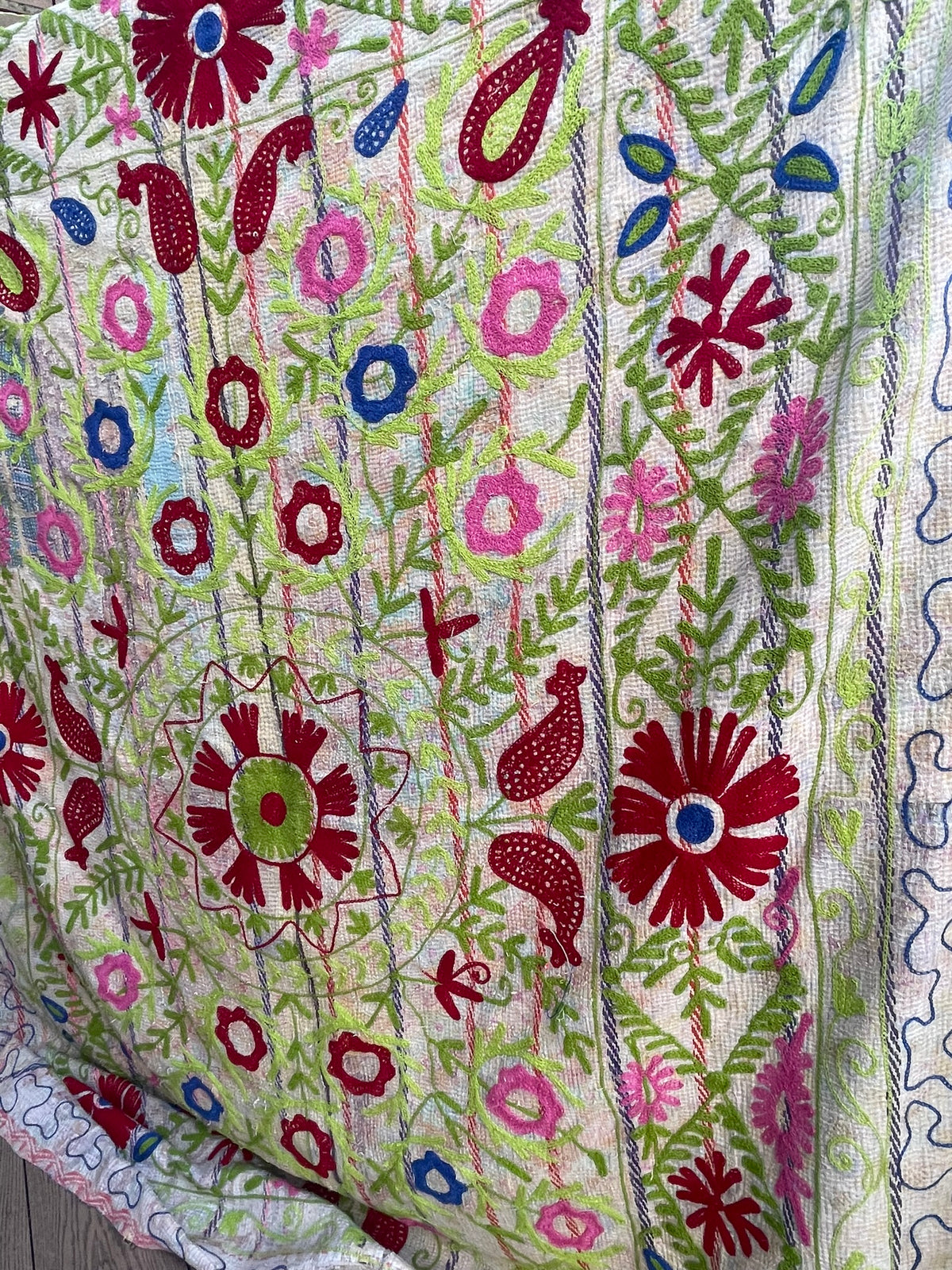 Suzani Vintage Kantha - APPLE LIME COCKTAIL