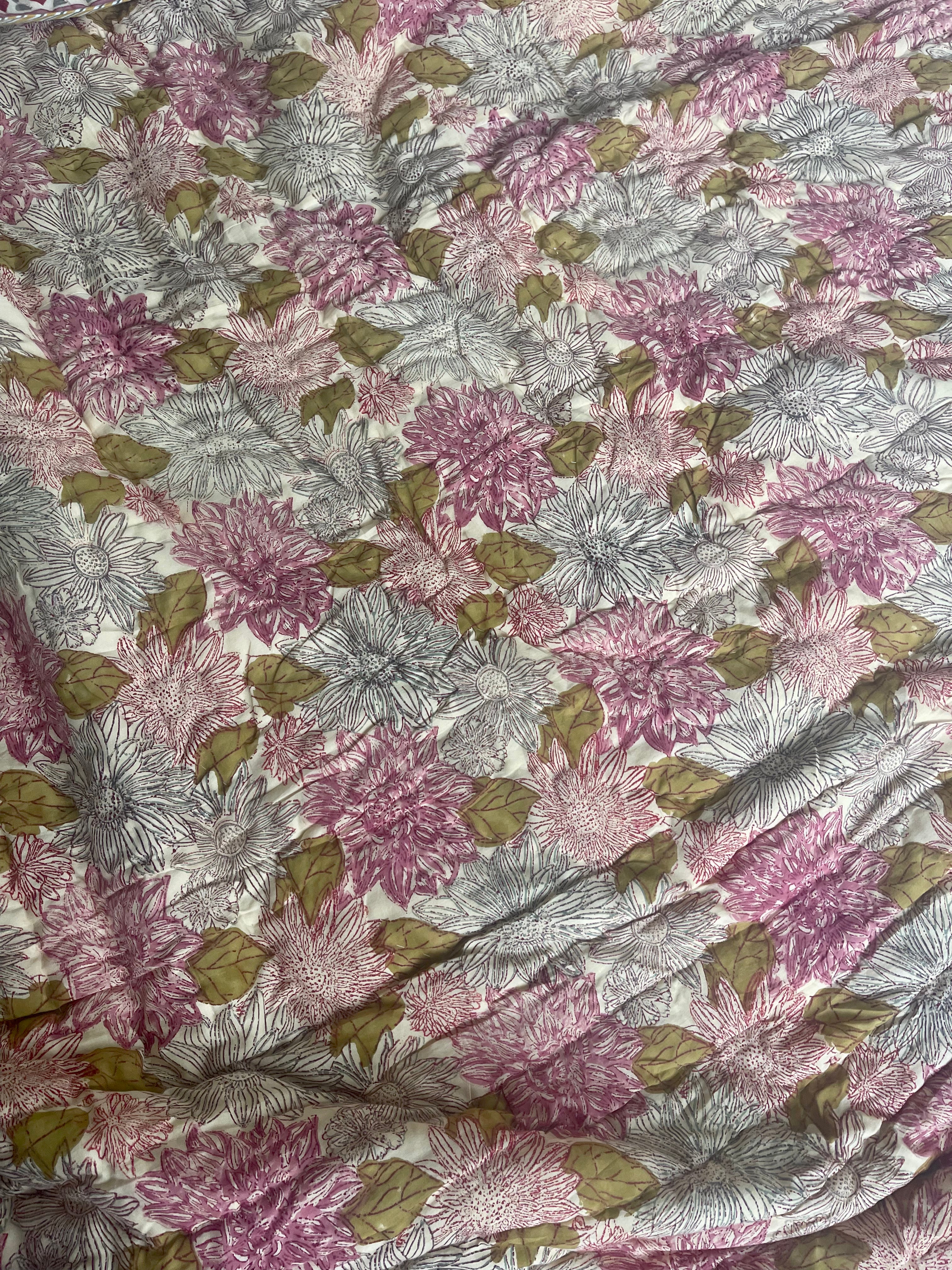 Jaipuri Cotton Quilt - GENTLE AUTUMN