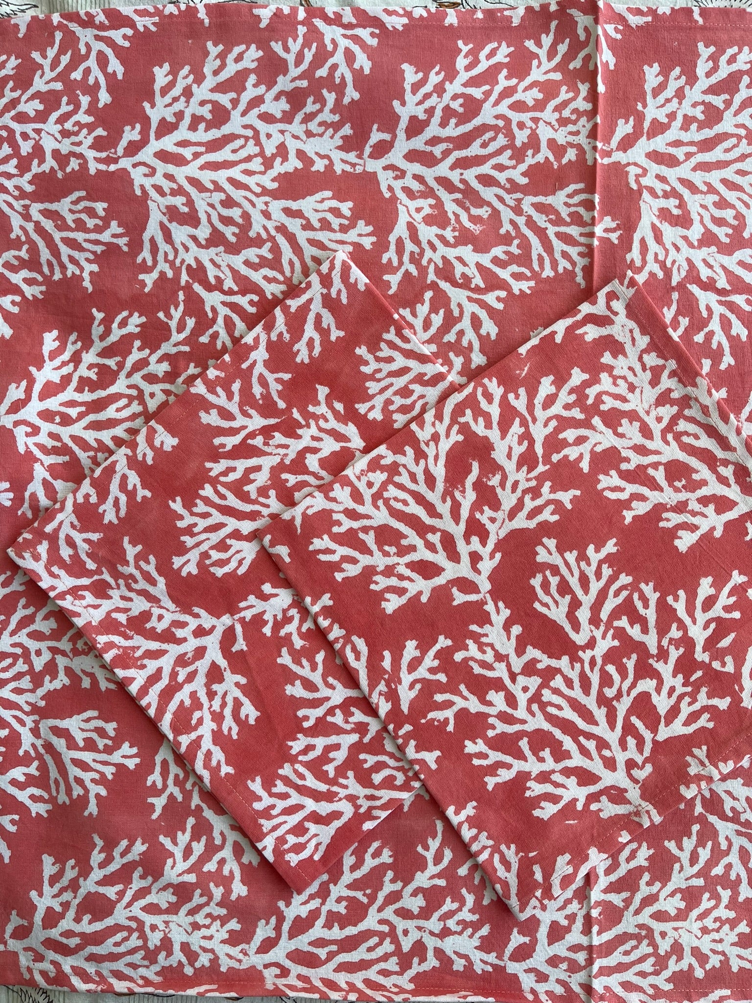 Napkins - Coral Jaipur Pink