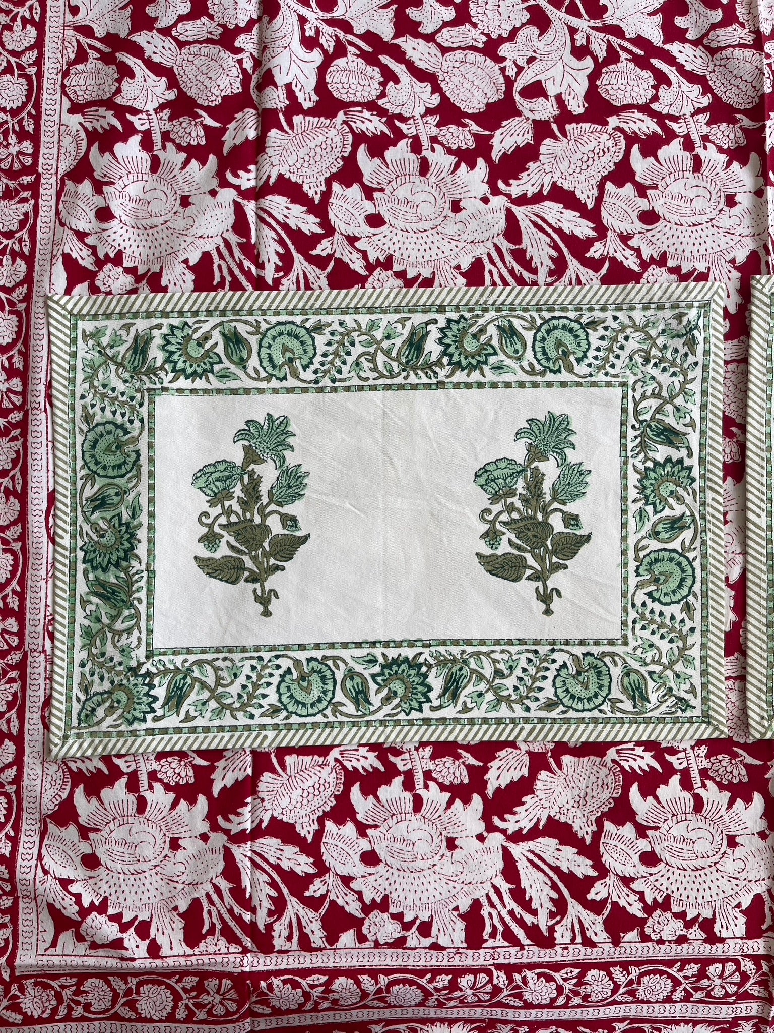 TABLE MATS - Jade Green Floral