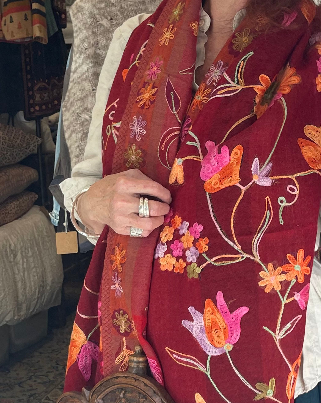 Embroidered Wool - Floral Jewel