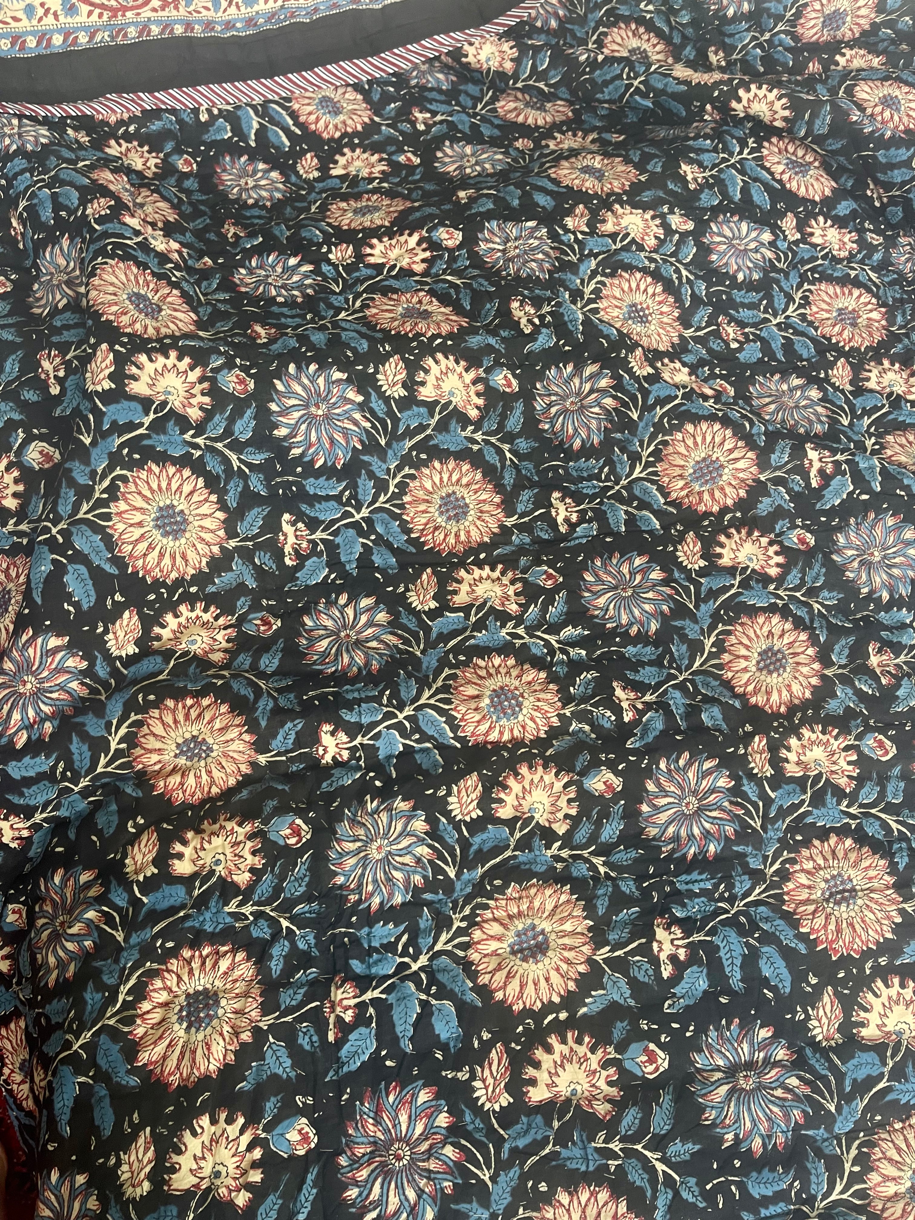 Jaipuri Cotton Quilt - MIDNIGHT