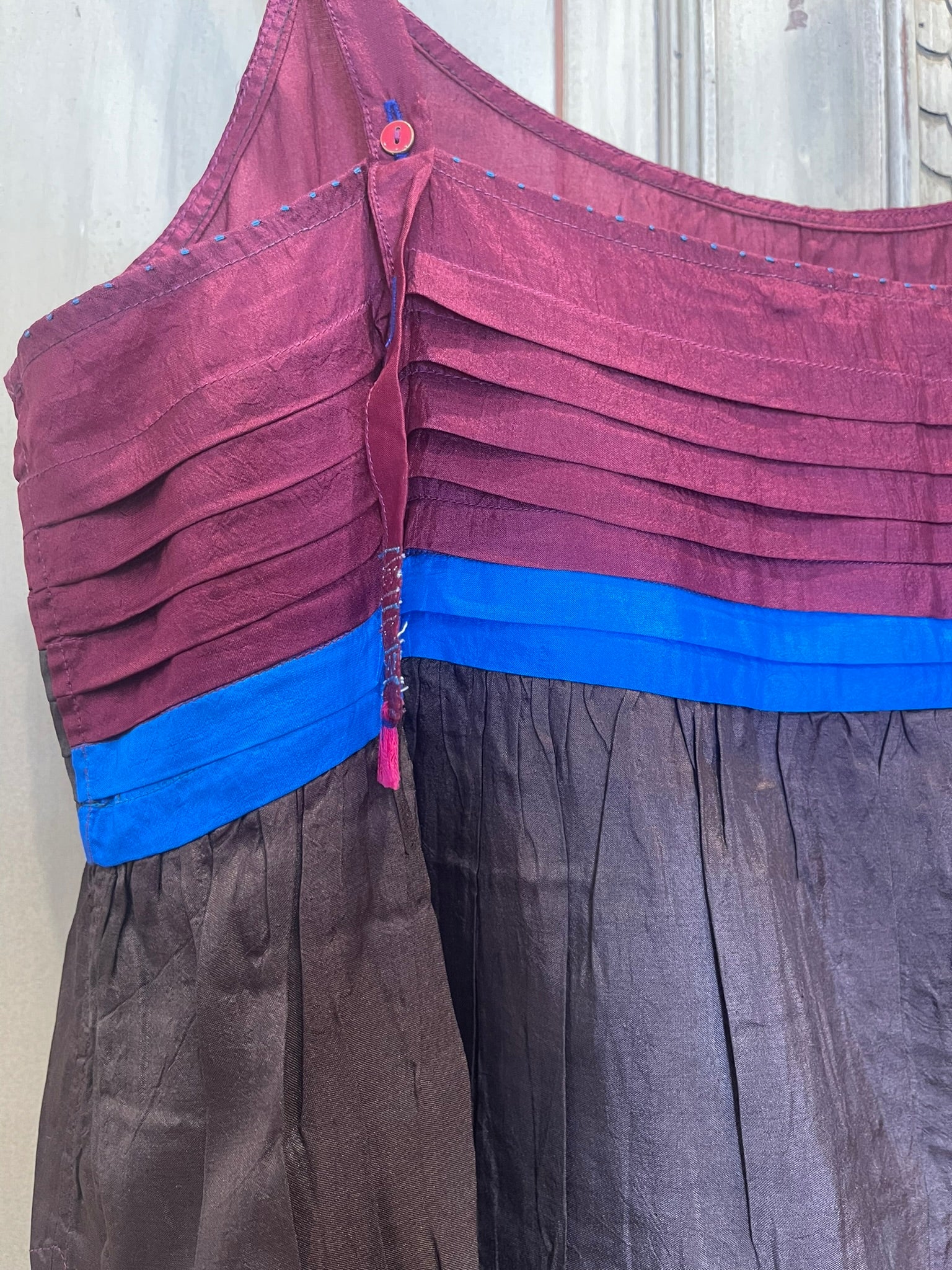 Miraj 95 - Blue Horizon Silk Slip Dress