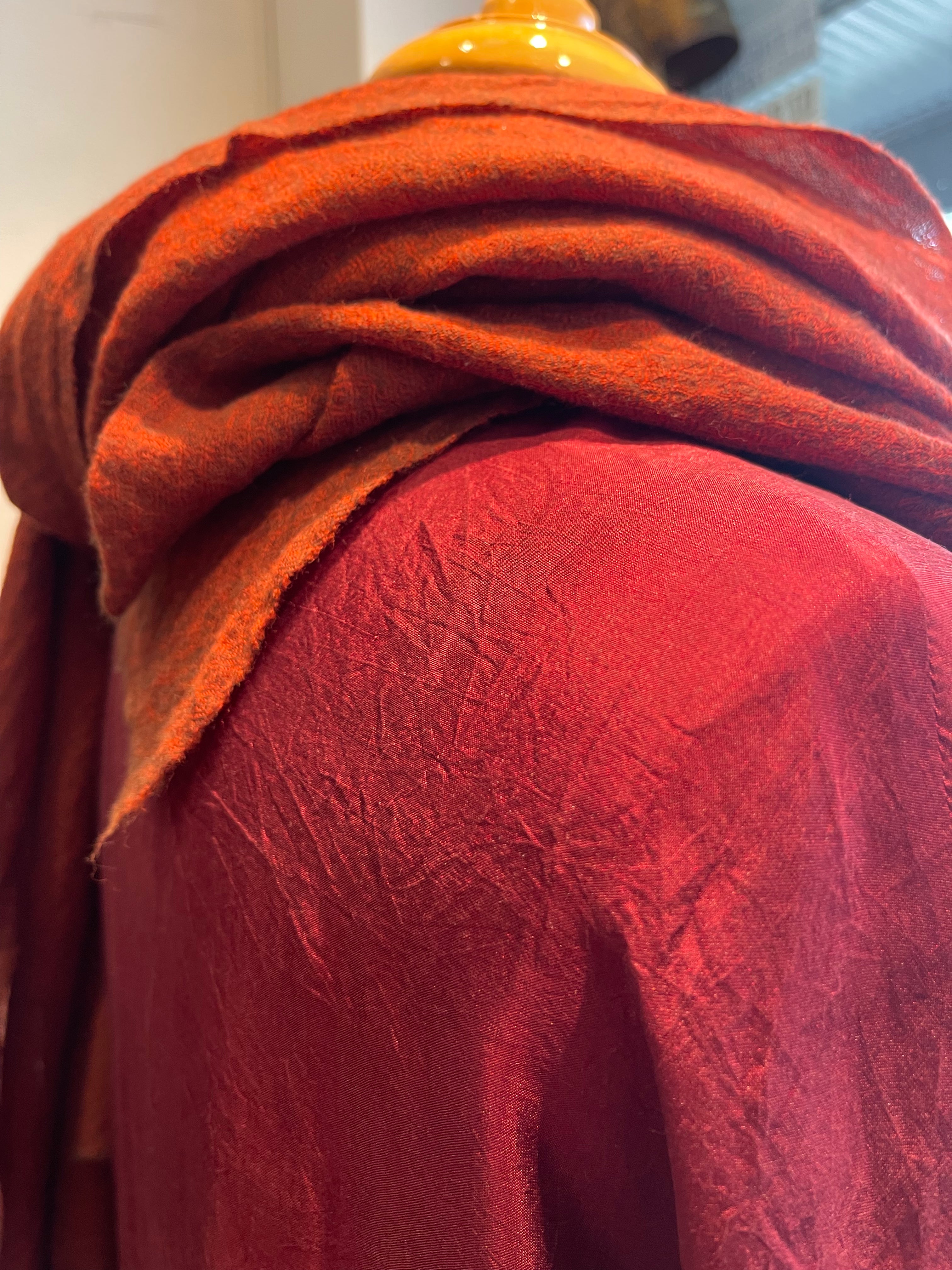 Merino Wool Scarf - Rust