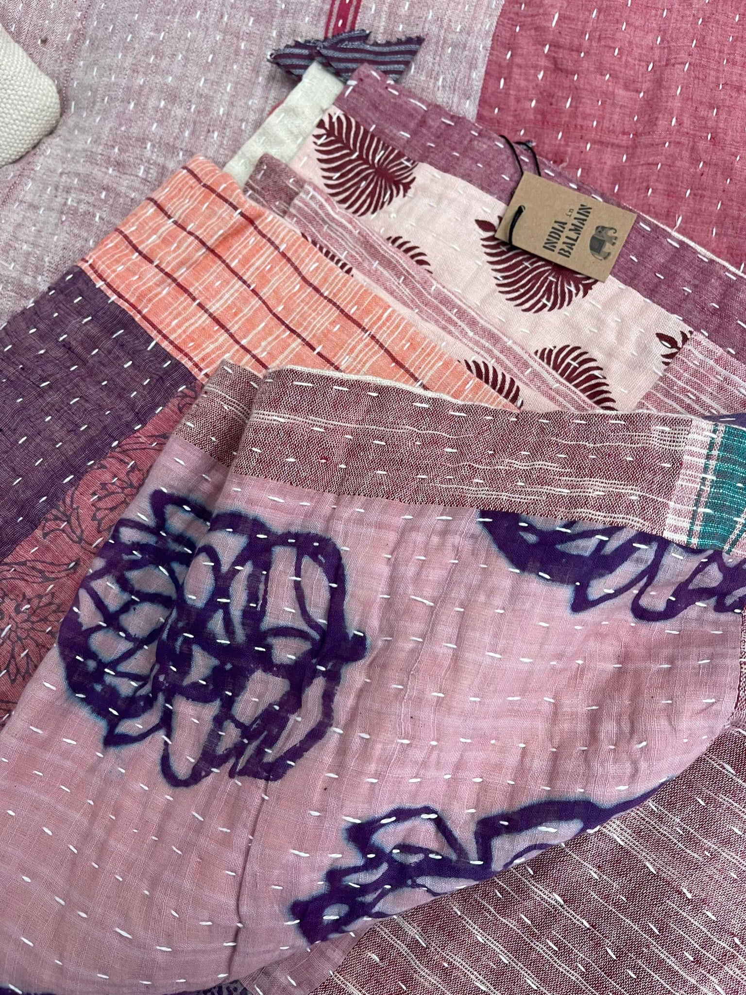 KHADI COTTON QUILT - Patchwork Floral