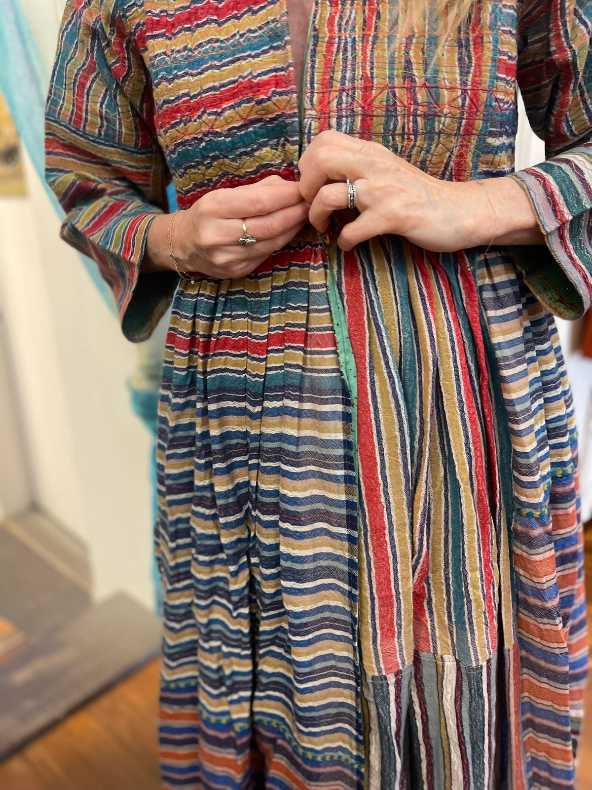 Bhujodi Wool Jacket - BORO Stripes