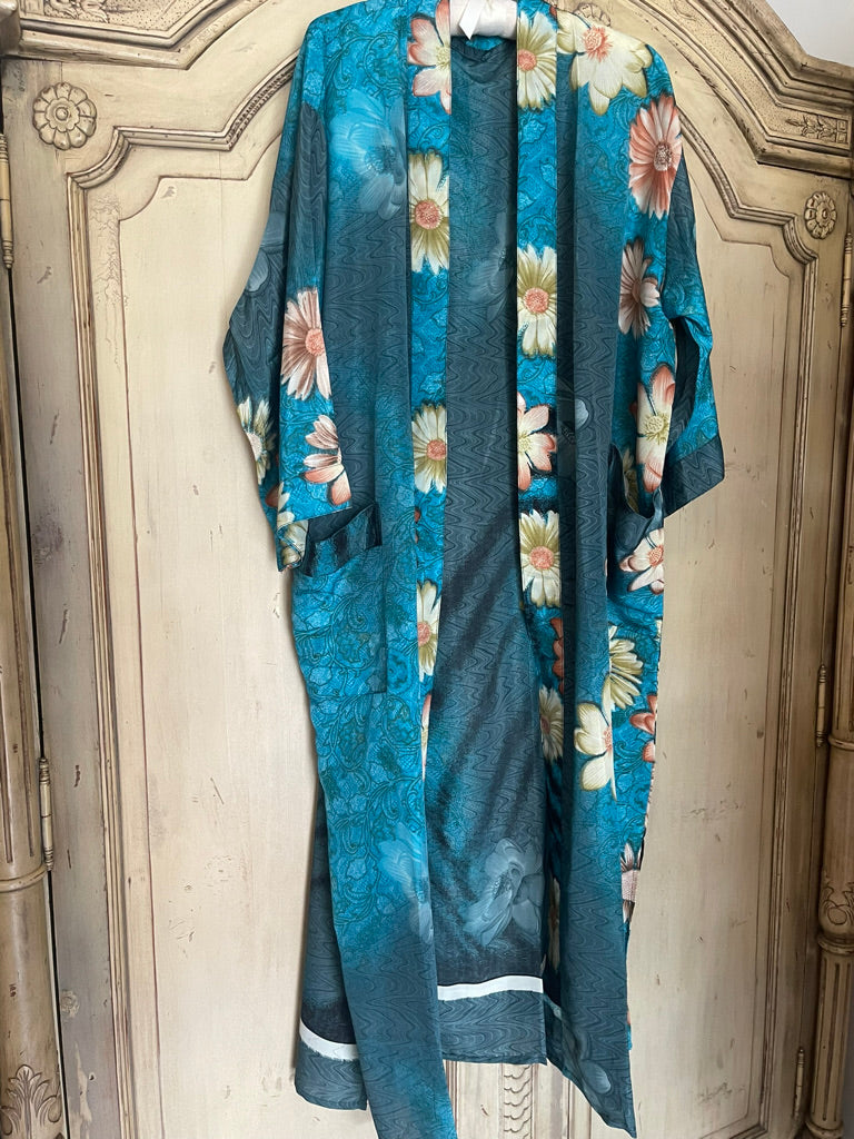 SILK SARI JACKET - Tropicana Daisy