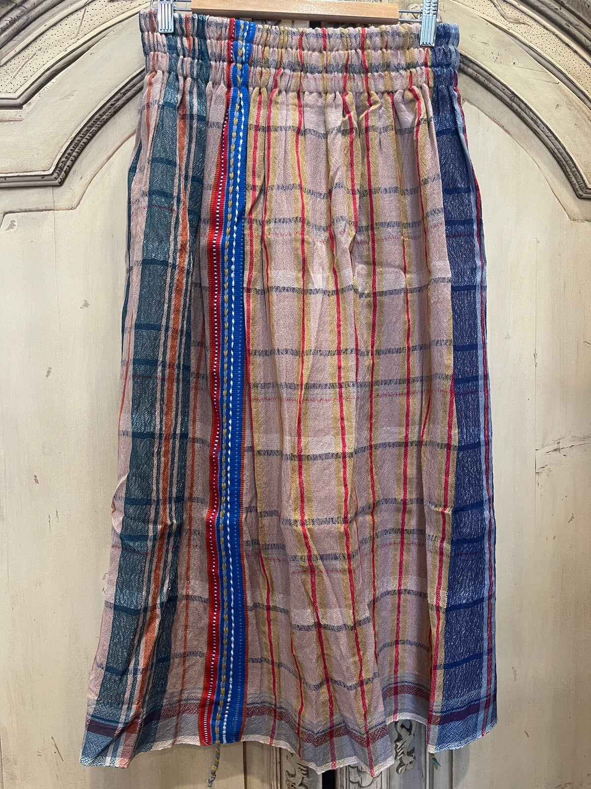 BHUJODI Wool Skirt - Check