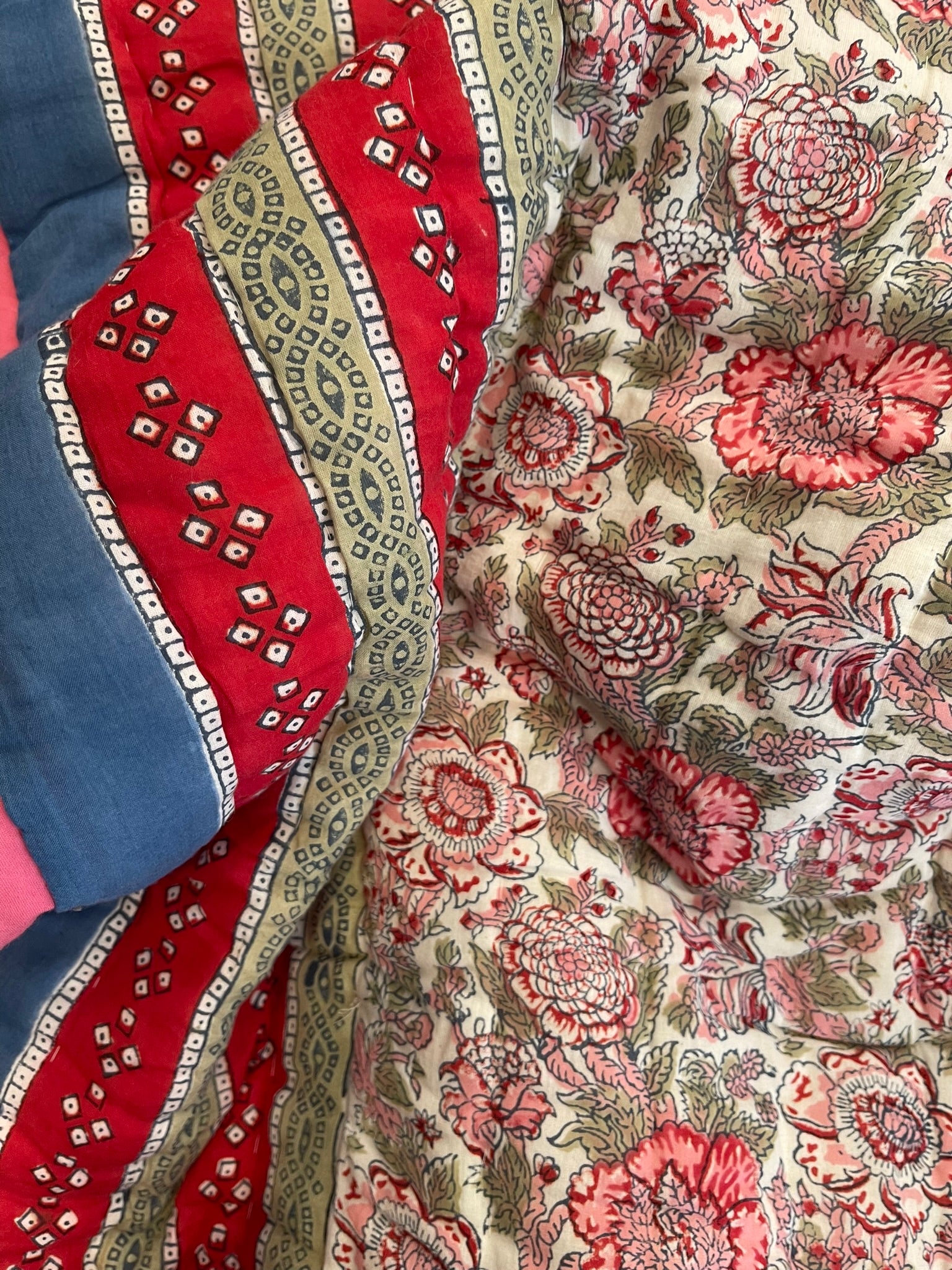 Jaipuri Cotton Quilt - Summer Garden