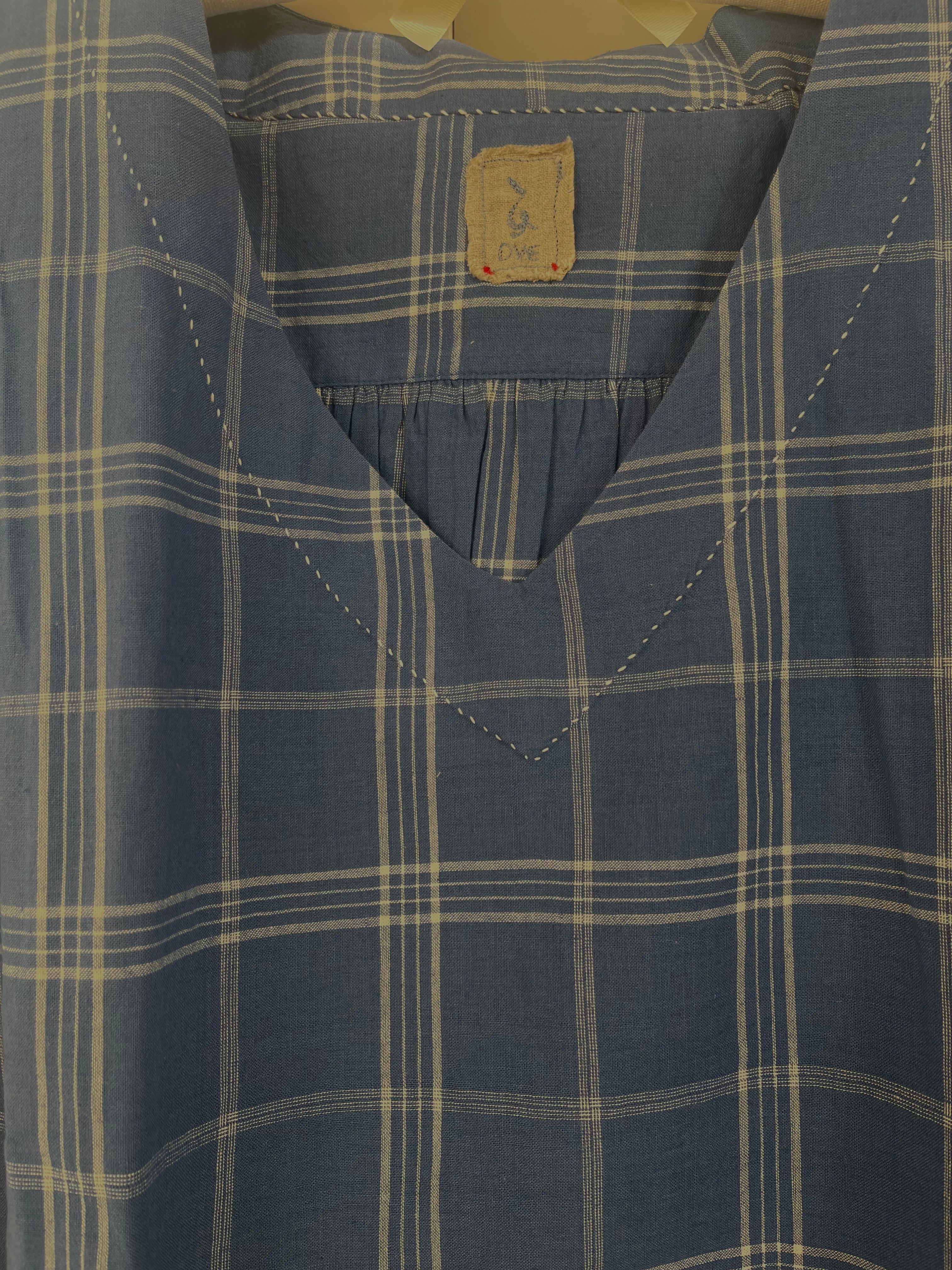 APARNA COTTON CHECK - Blue Ashes
