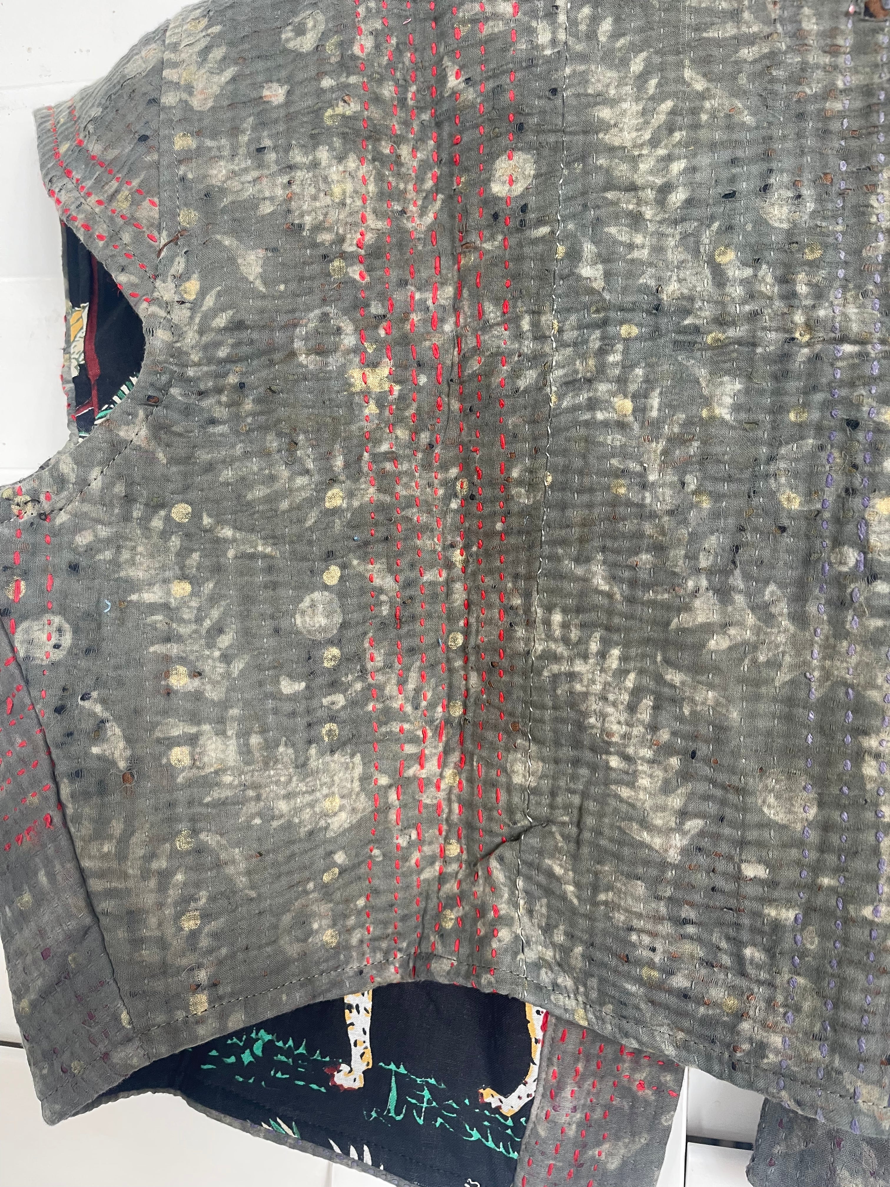 Capped Sleeve Top - Japonaise Kantha