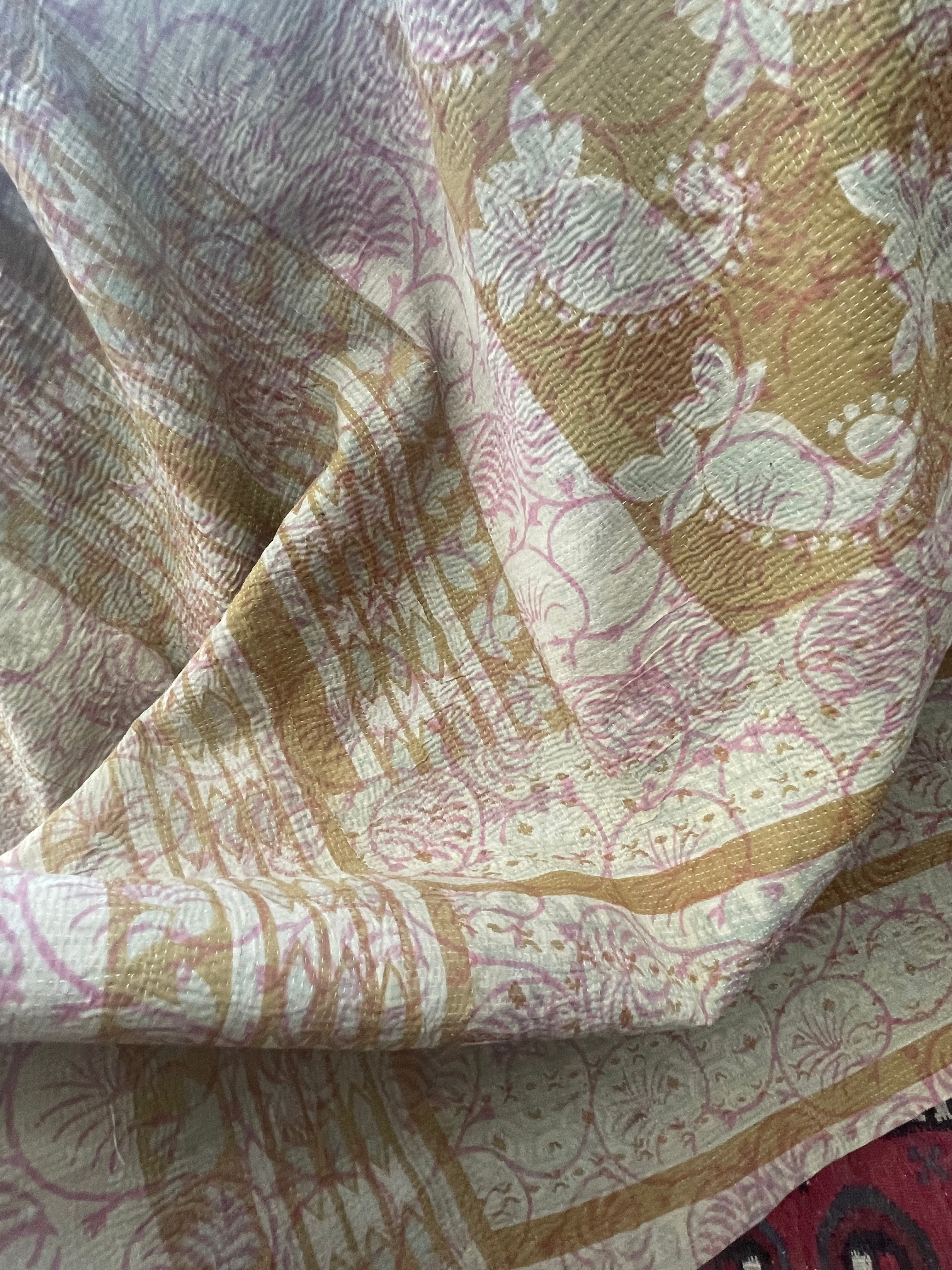 VINTAGE KANTHA - French Floral | Sunny Reflection