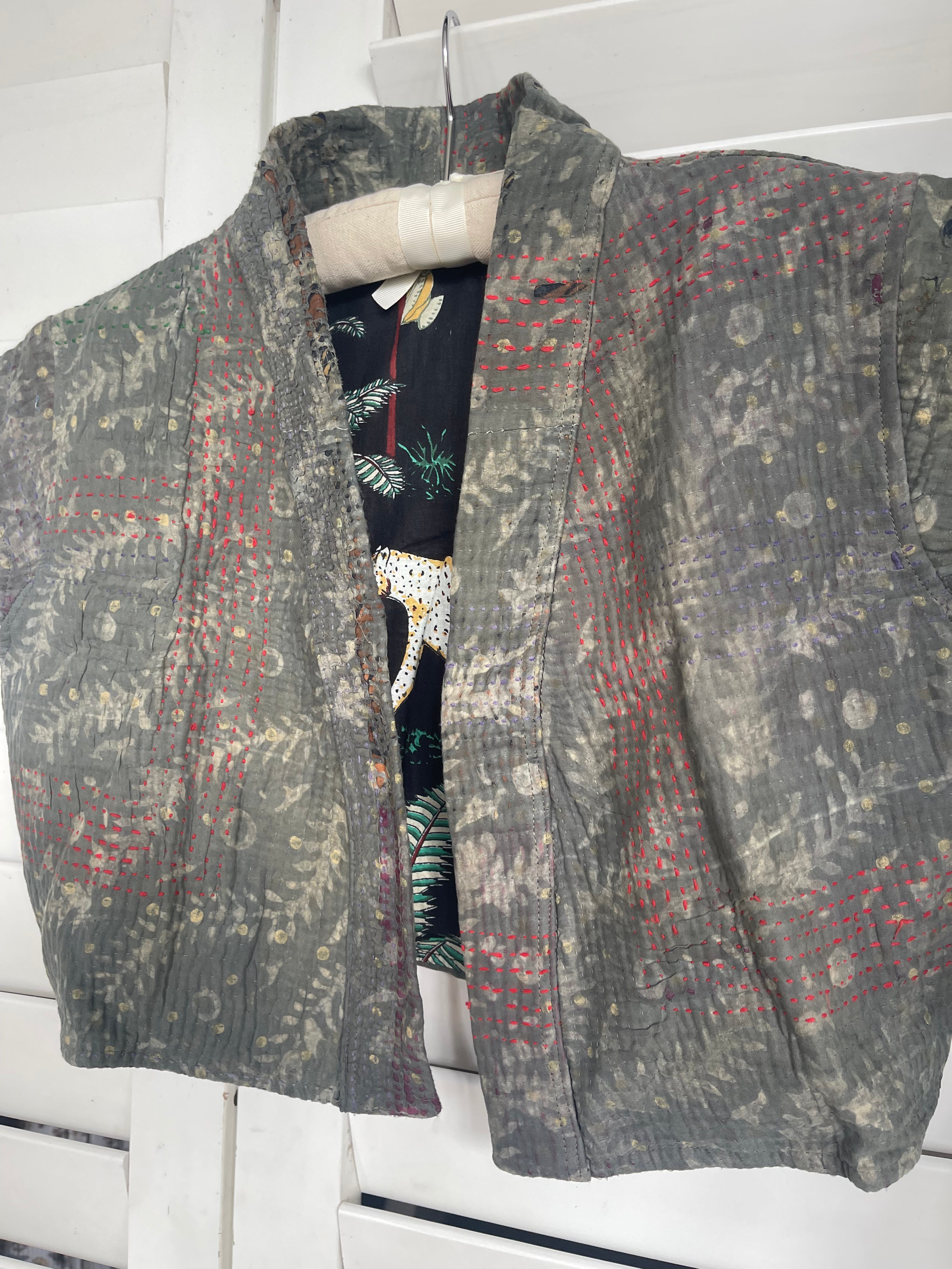 Capped Sleeve Top - Japonaise Kantha