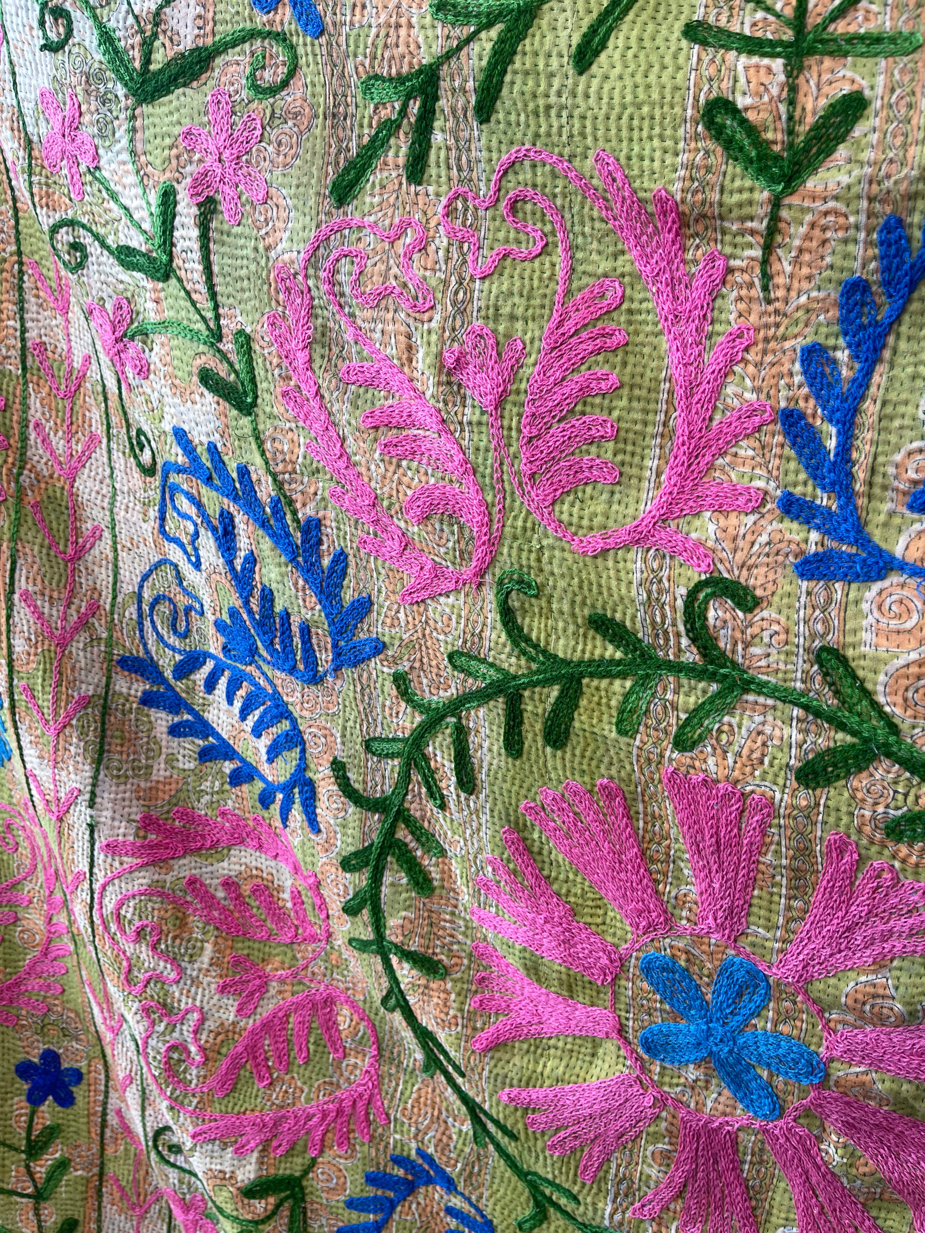 Suzani Vintage Kantha - COTTAGE GARDEN