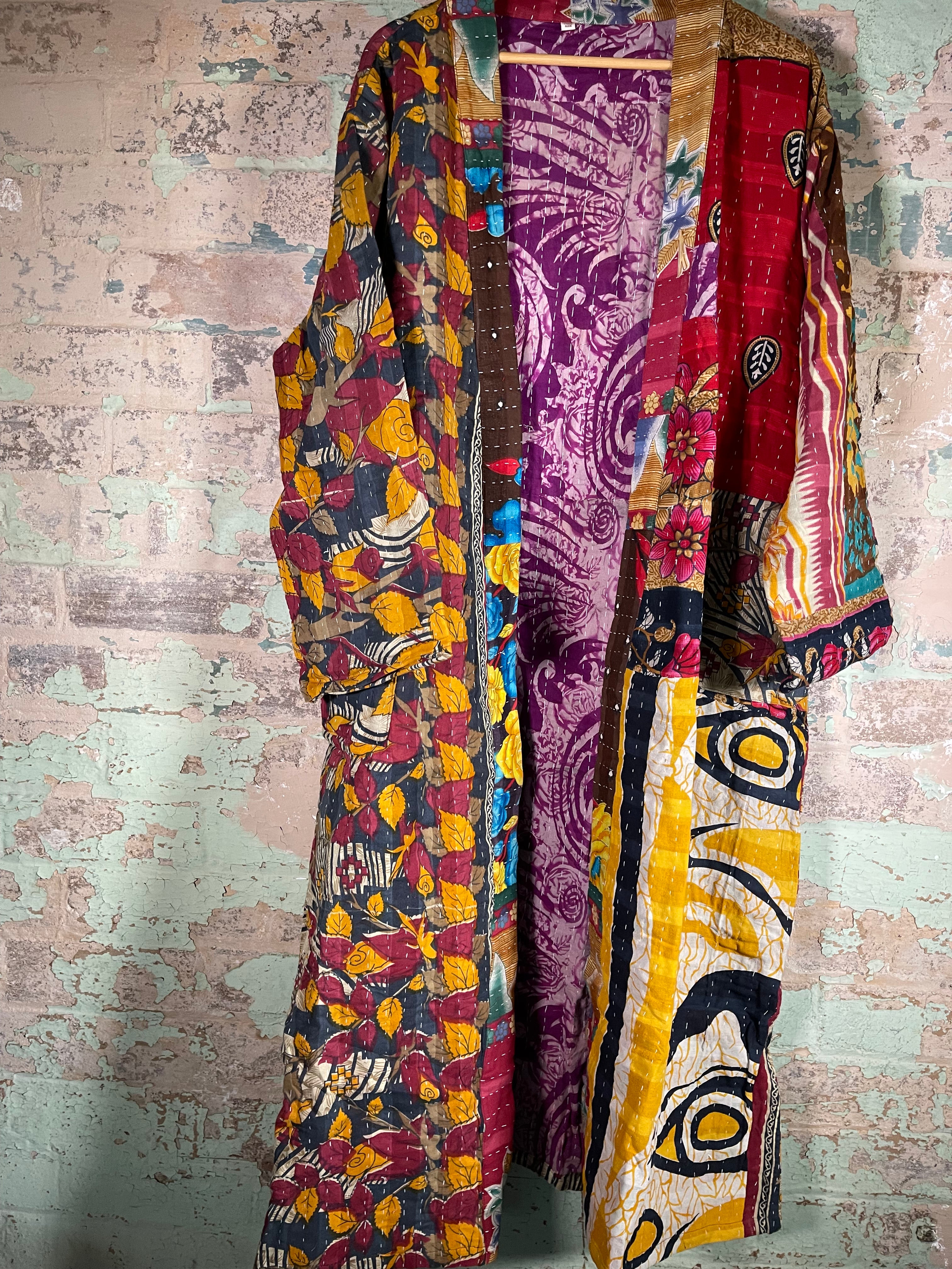 Vintage Kantha Kimono - Autumn