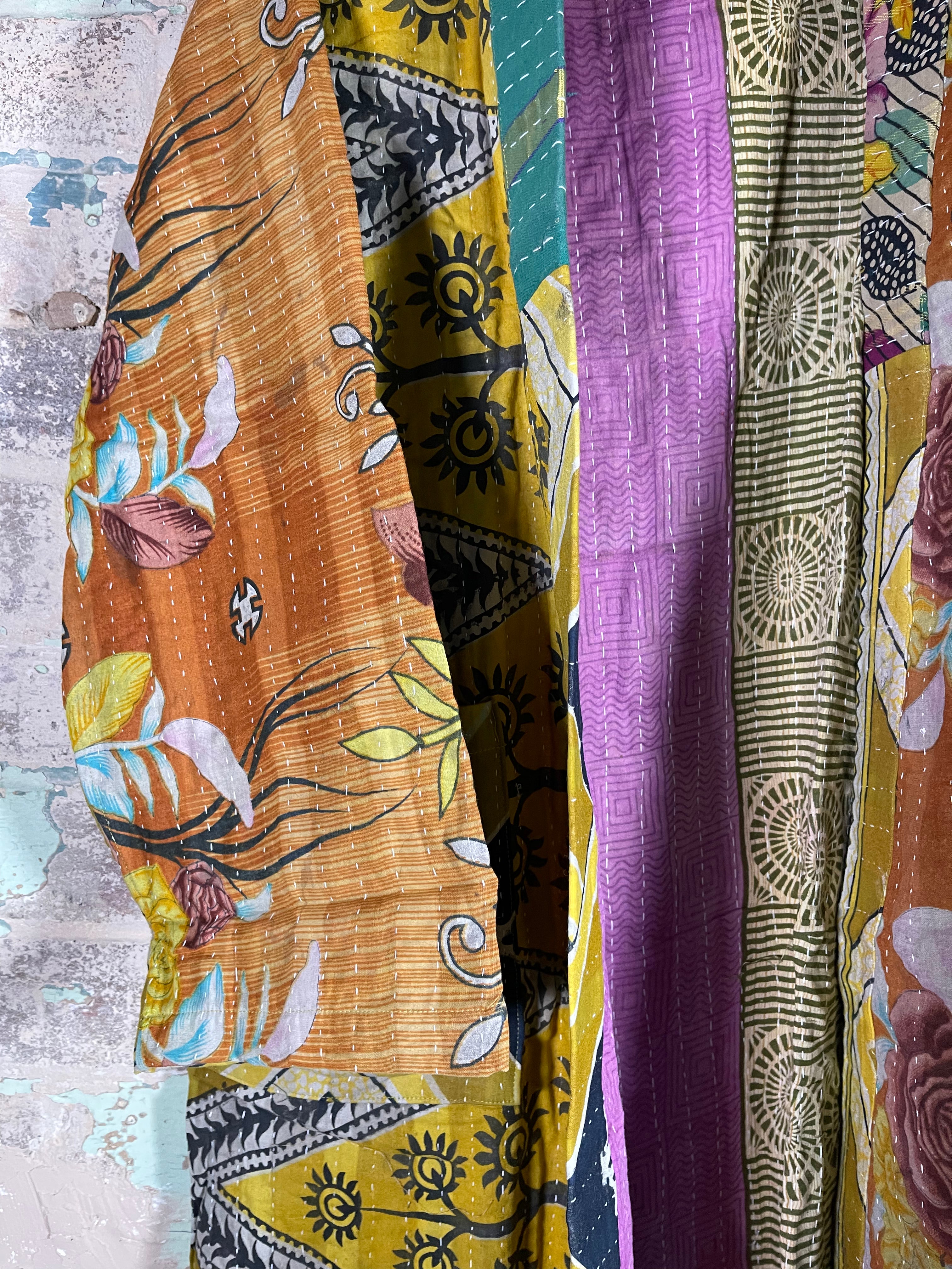 Vintage Kantha Kimono - Cairo Desert