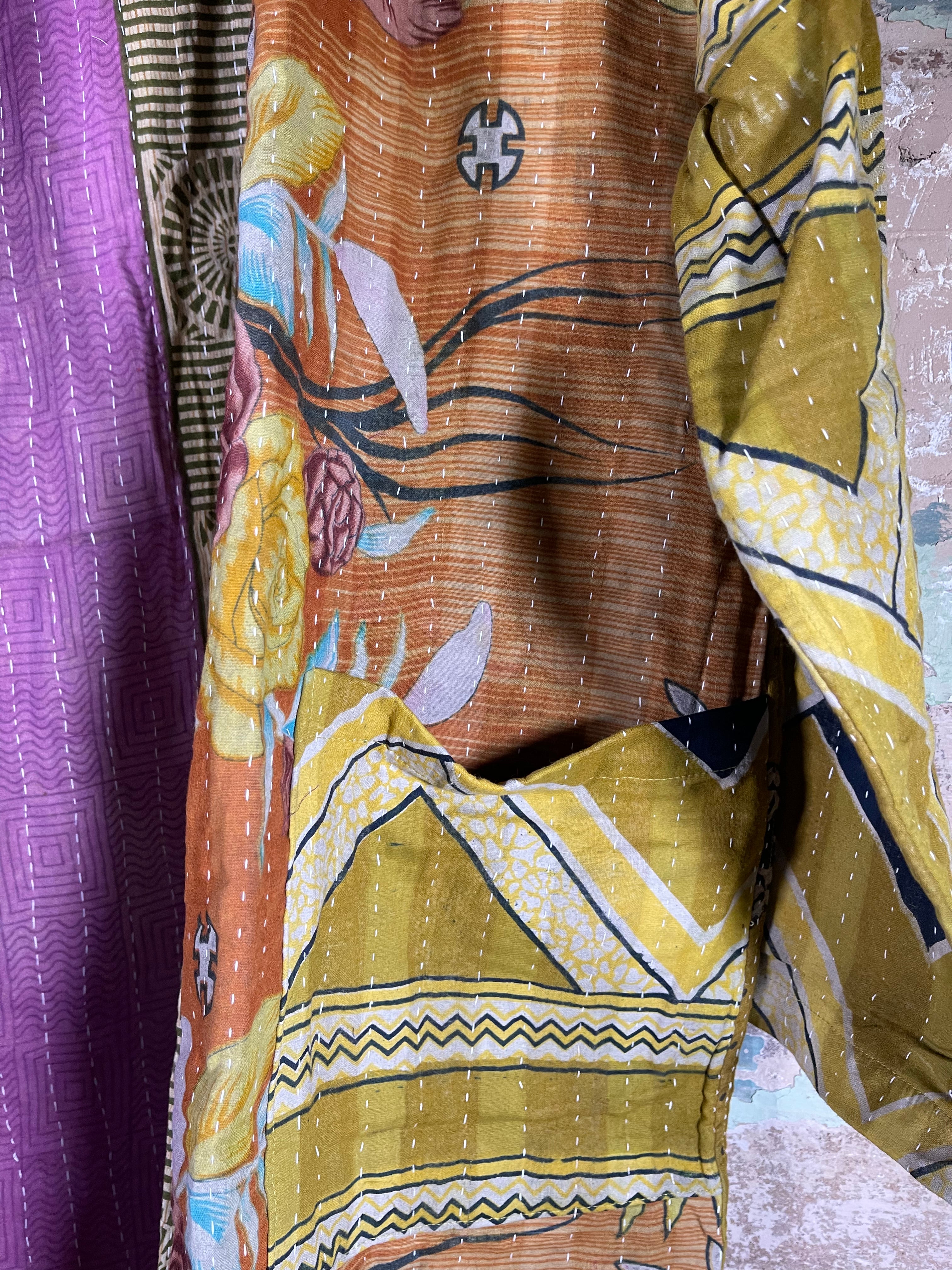 Vintage Kantha Kimono - Cairo Desert
