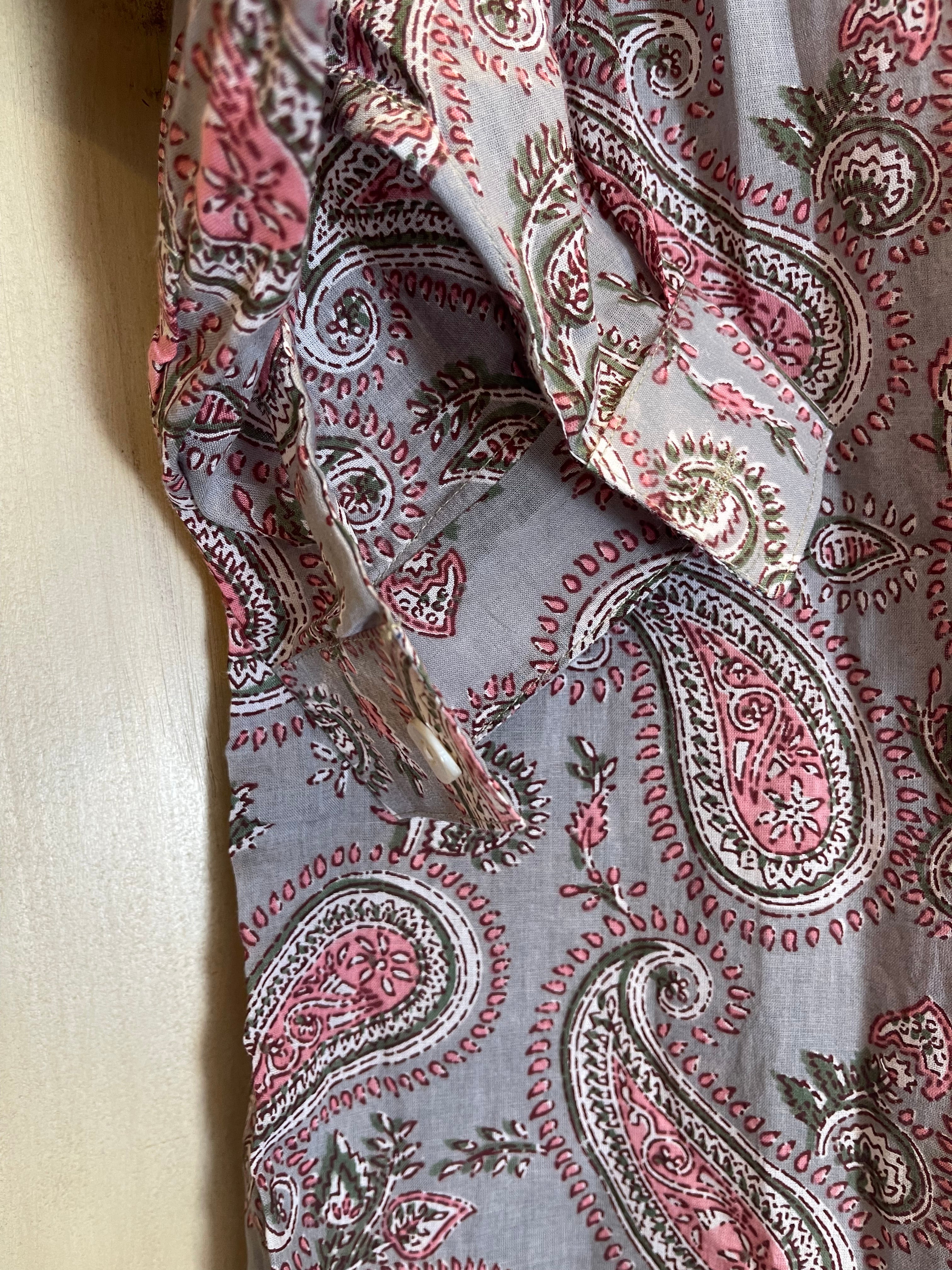Handblock Printed Blouse - FRENCH PAISLEY