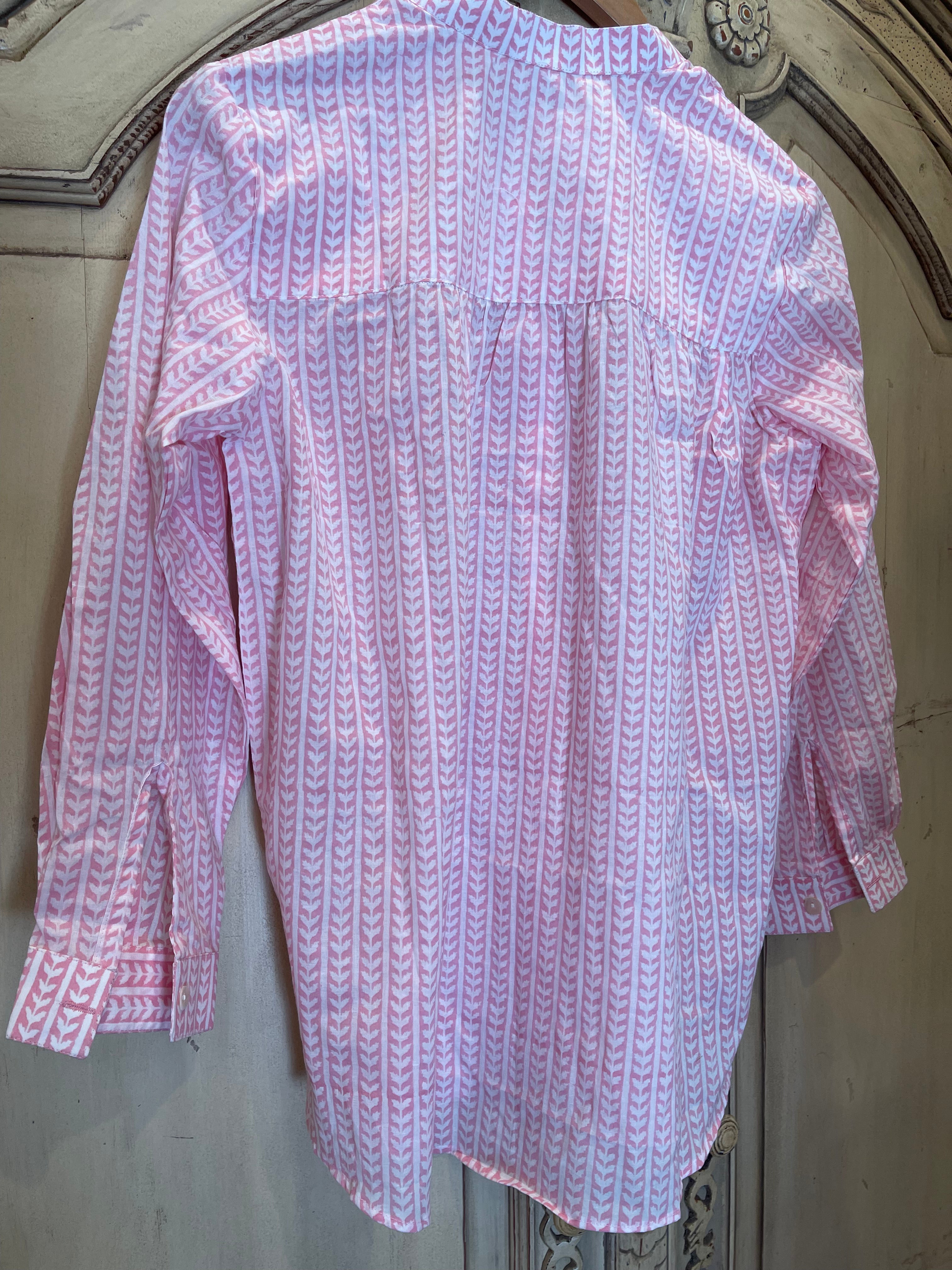 Handblock Printed Blouse - PRETTY PINK