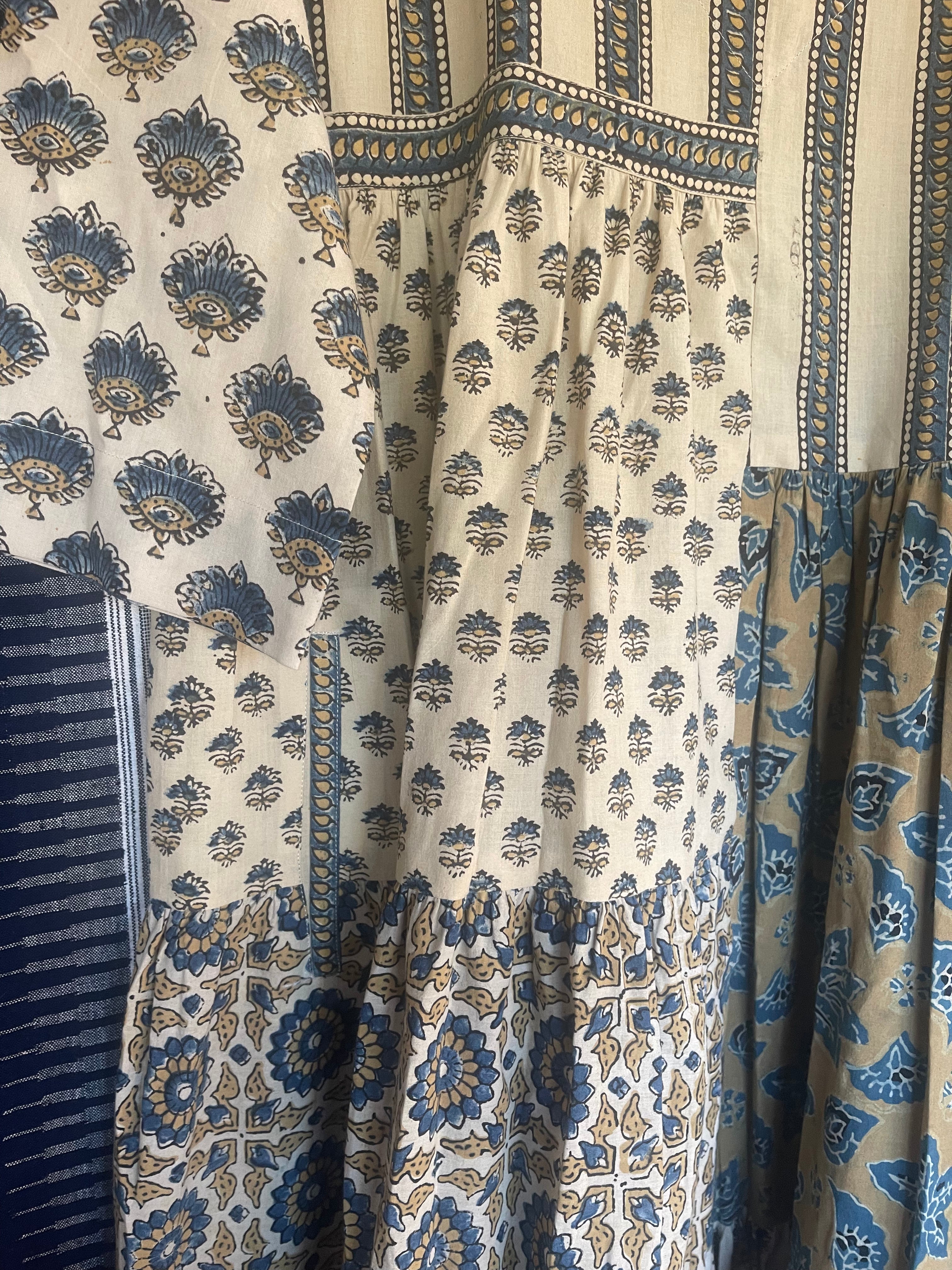 Handblock Printed Dress - AJRAKH STONE S