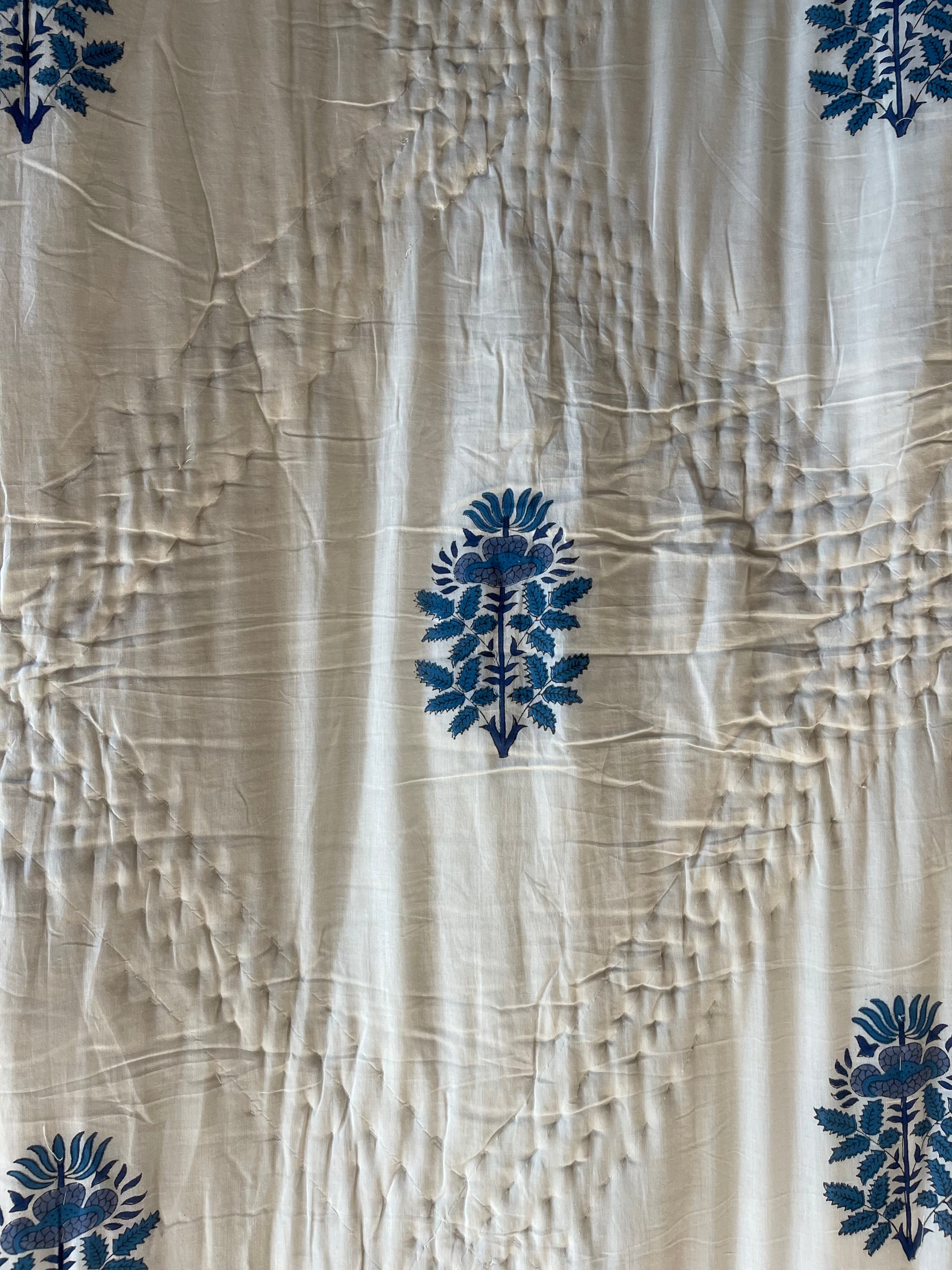 JAIPURI RAZAI - Soft Teal Floral