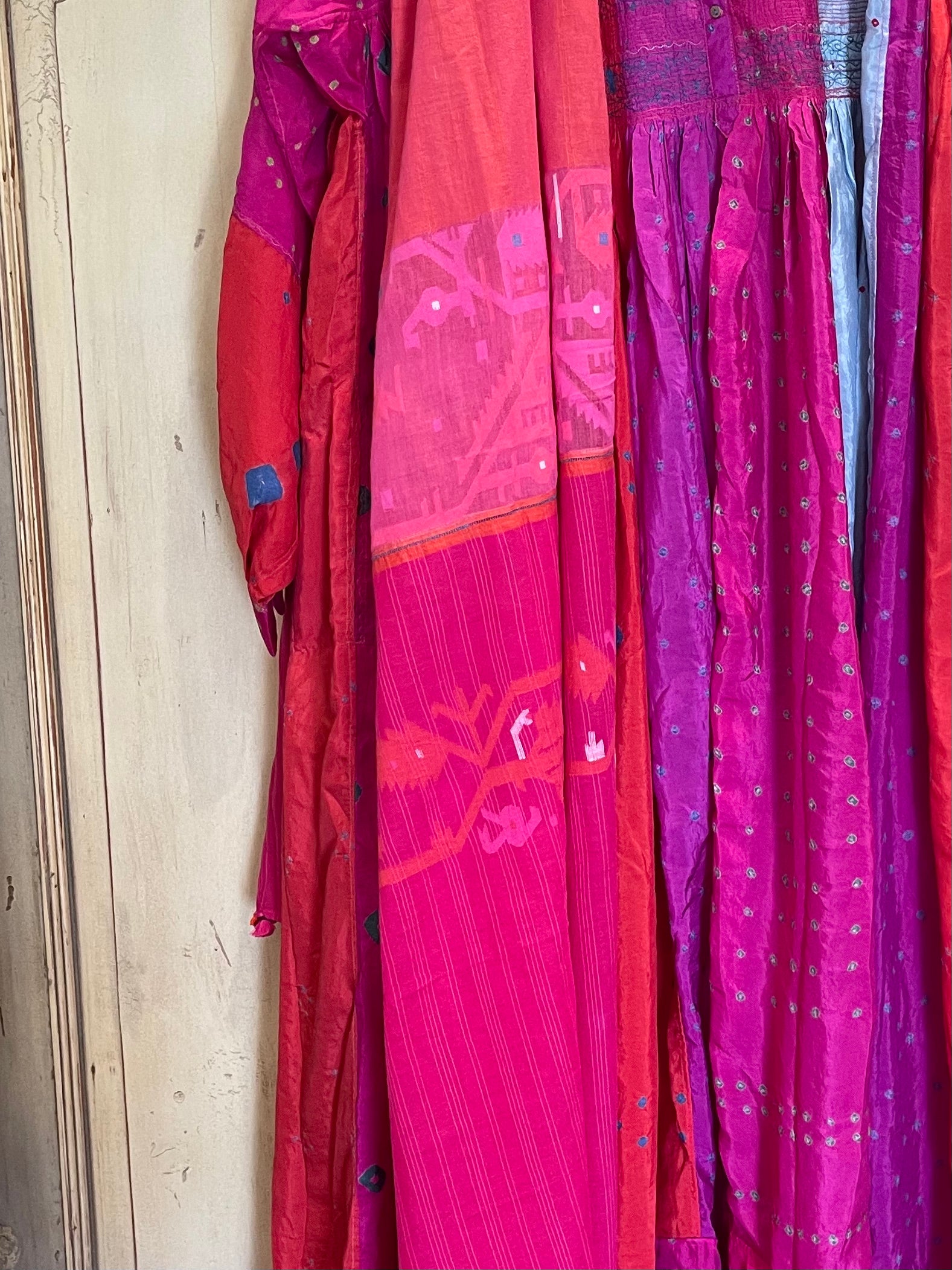 JODHPUR 162- Pink Jamdani Weave Scarf