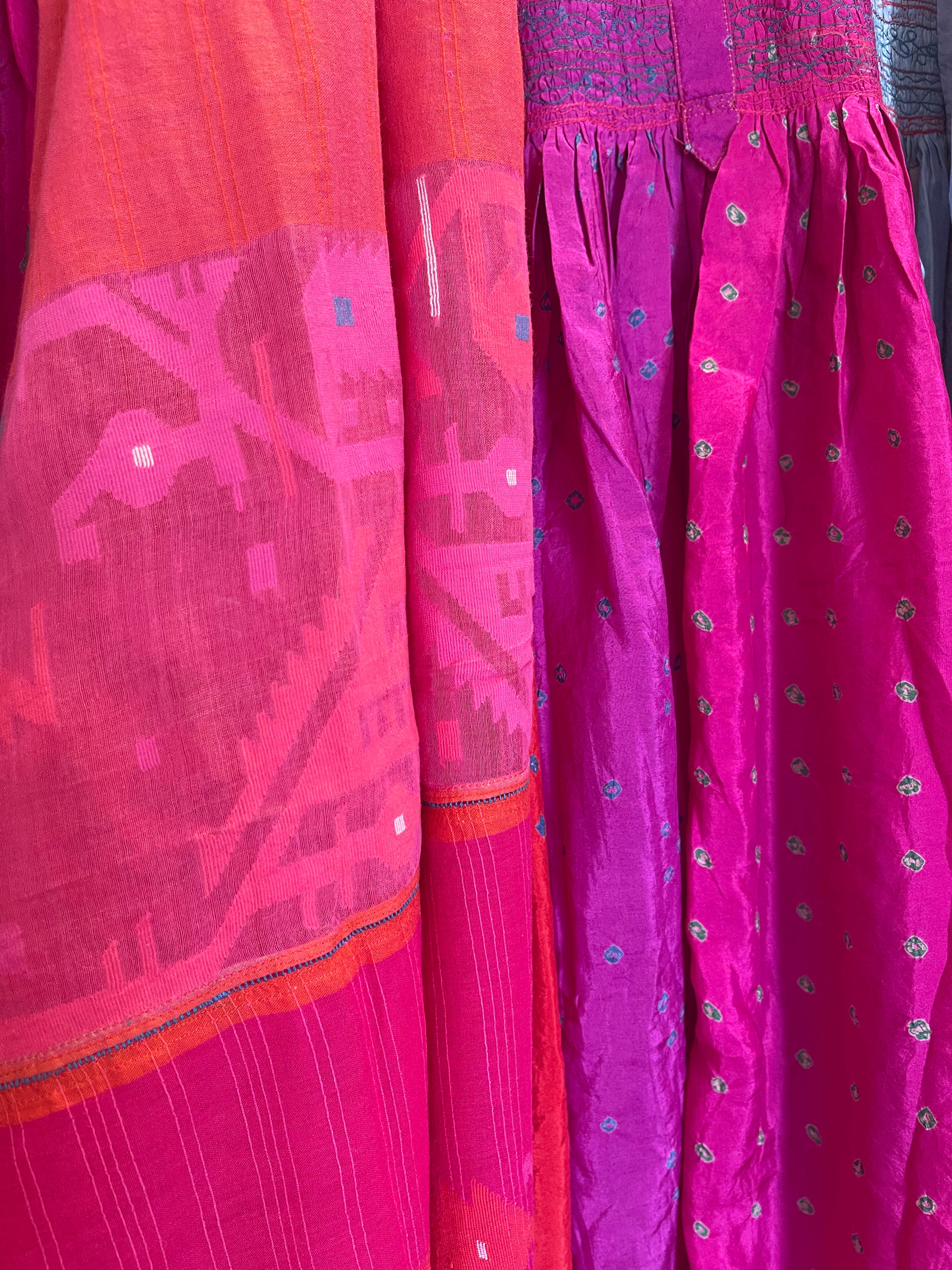 JODHPUR 162- Pink Jamdani Weave Scarf
