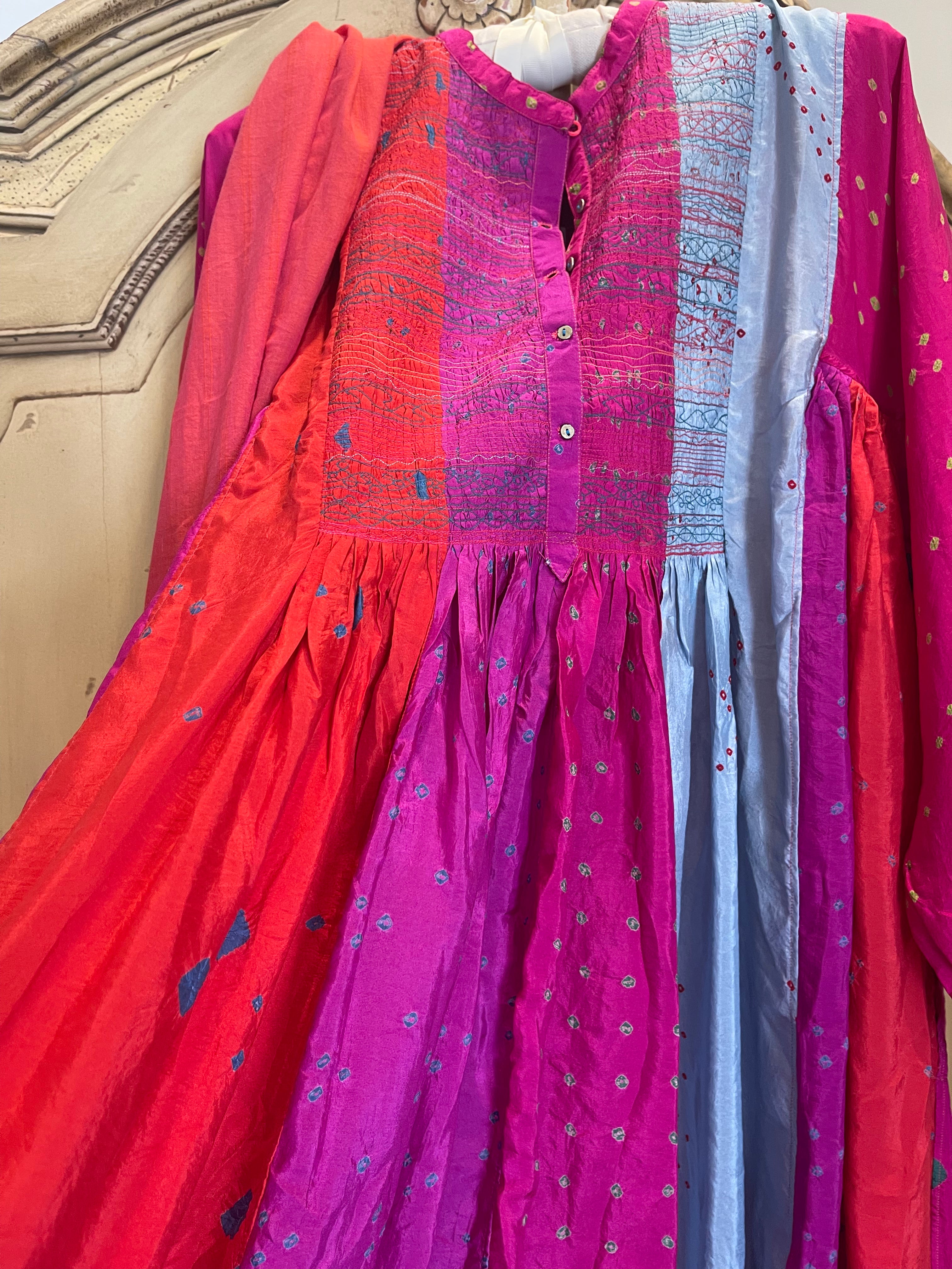 JODHPUR 14 - Silk Bandhani Dress