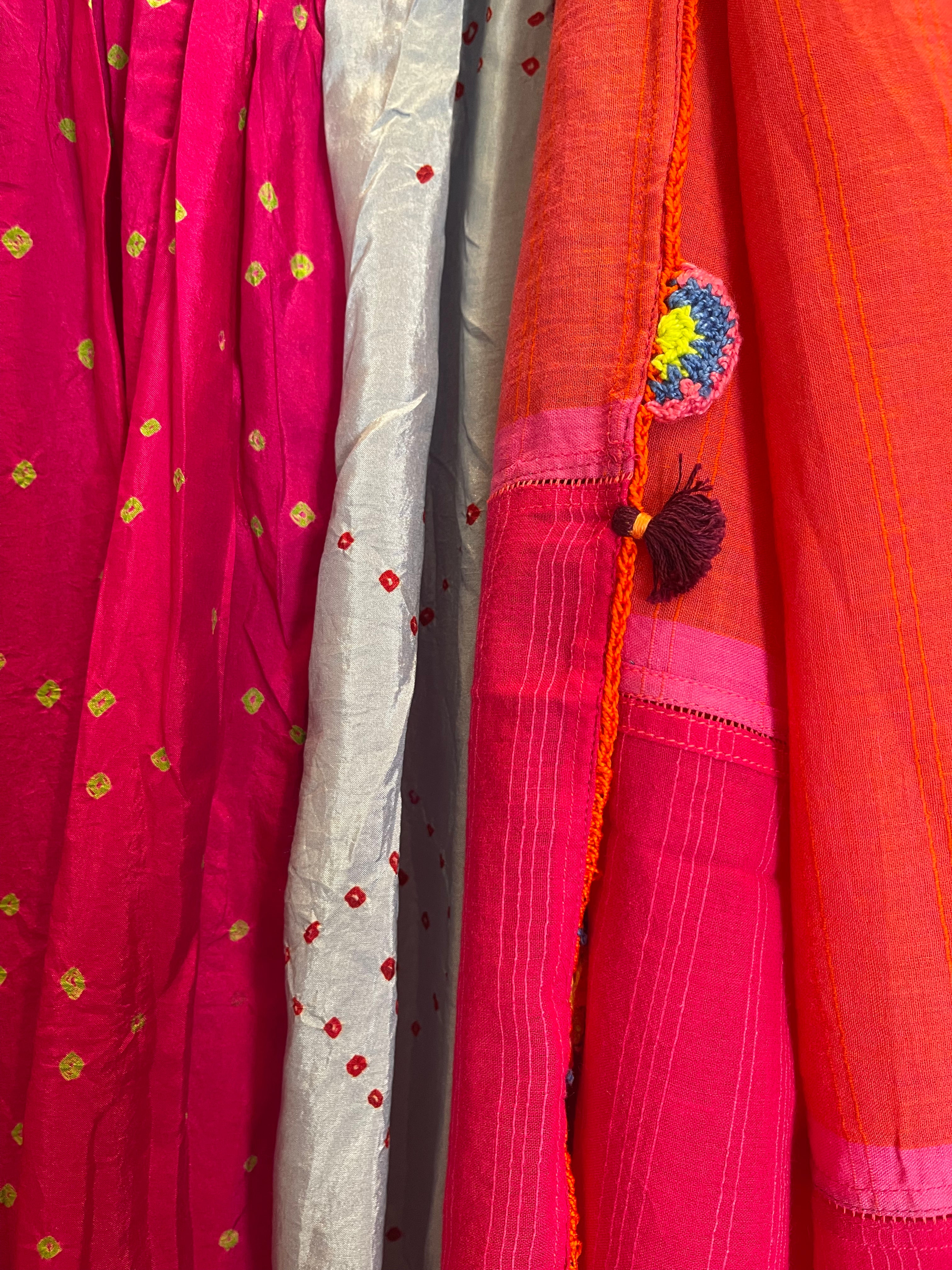 JODHPUR 162- Pink Jamdani Weave Scarf
