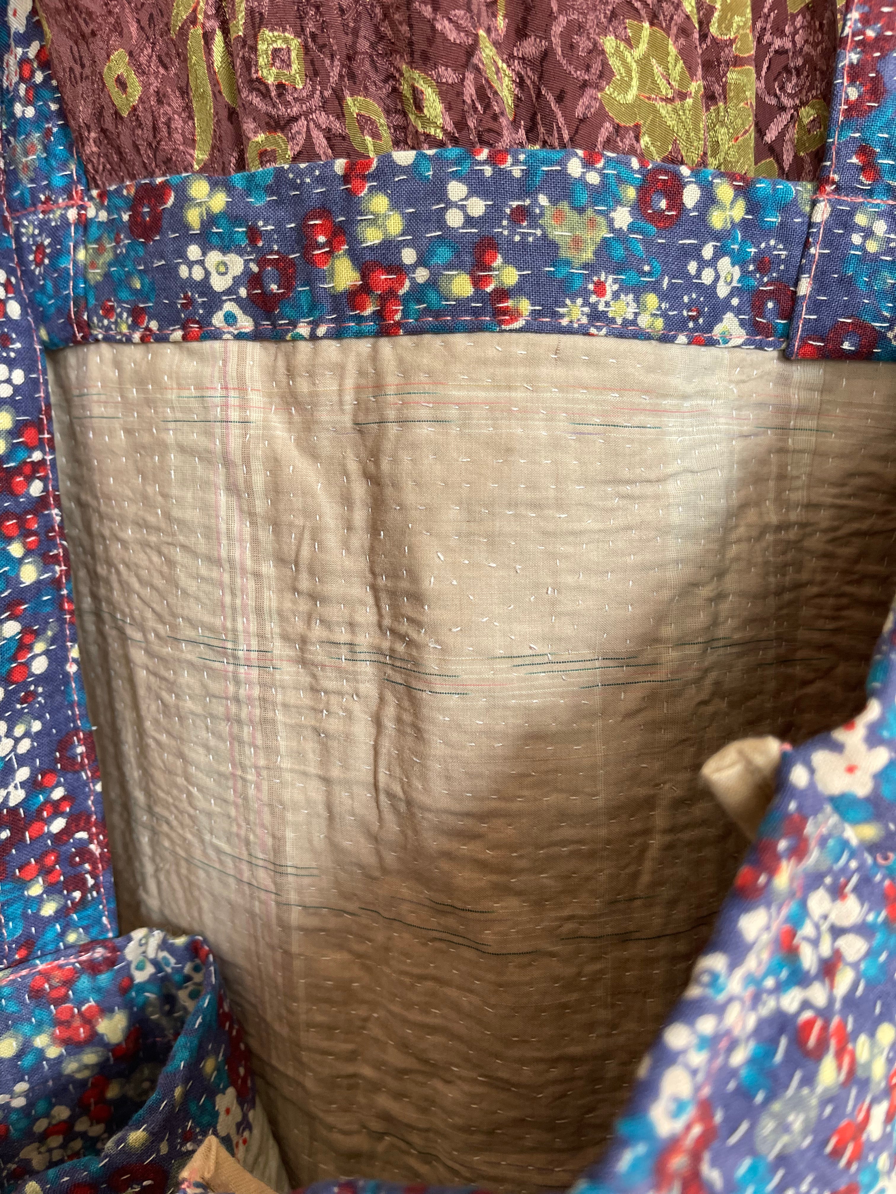 Vintage Kantha Tote - Blue Liberty