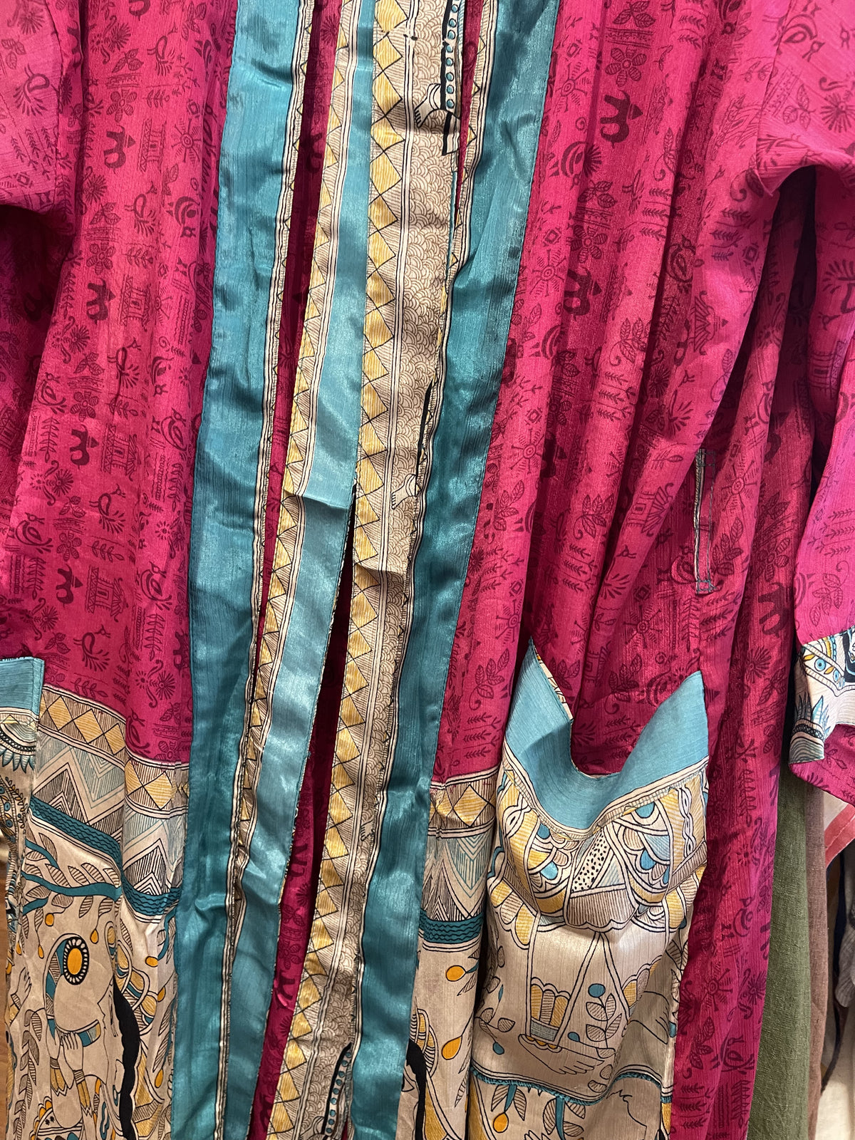 SILK SARI ROBE - Rich Crimson