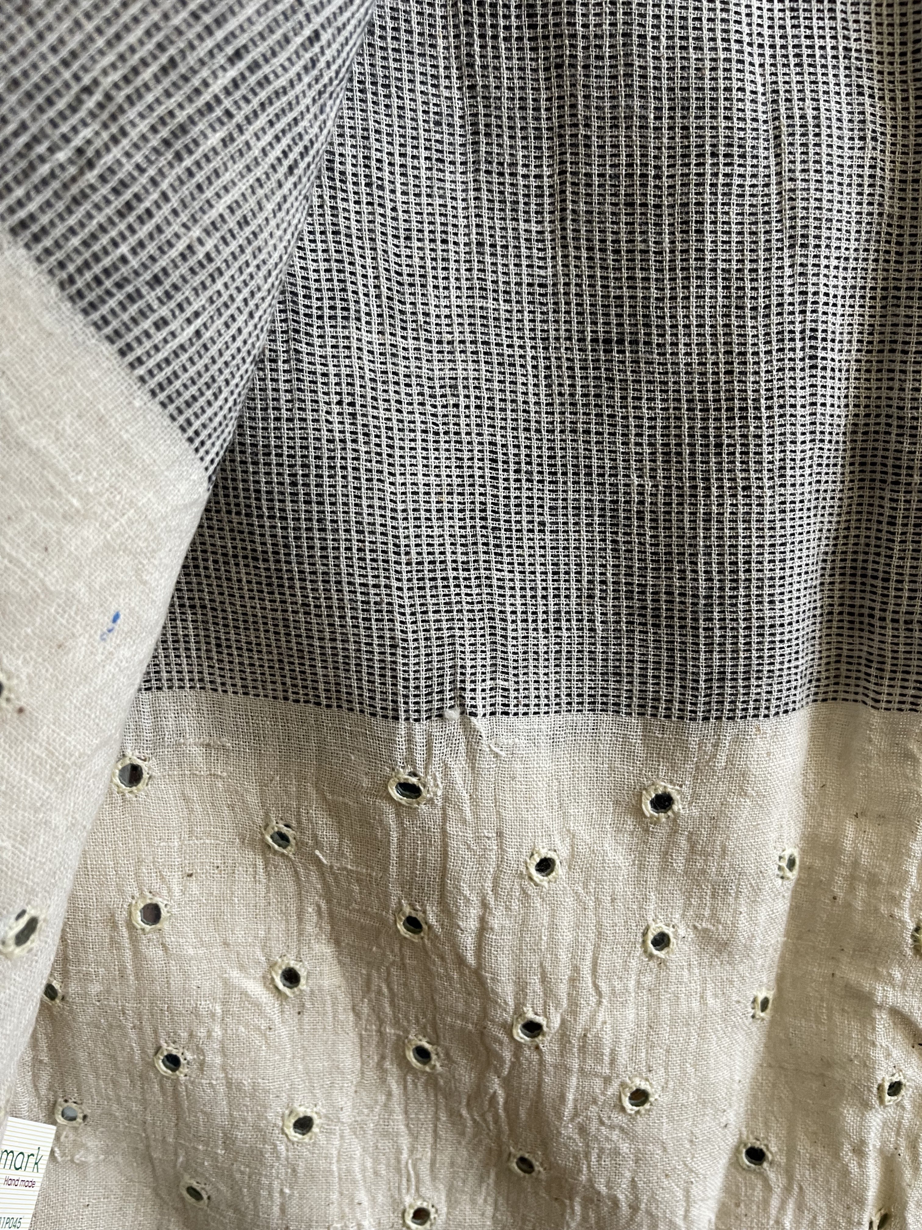 Handloomed Organic Cotton Scarf - Mirror Check