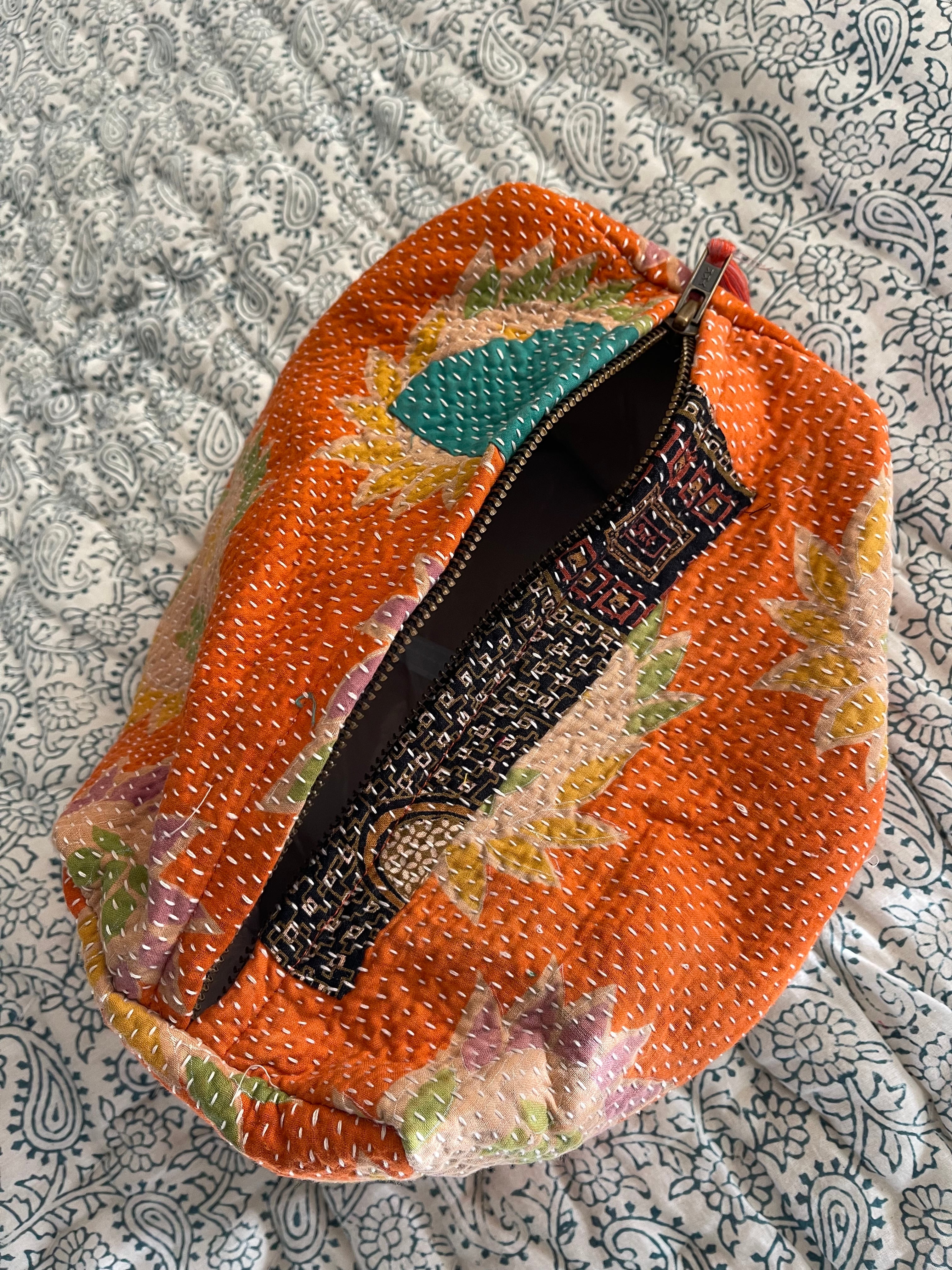 Cosmetic Bag Vintage Kantha - Desert
