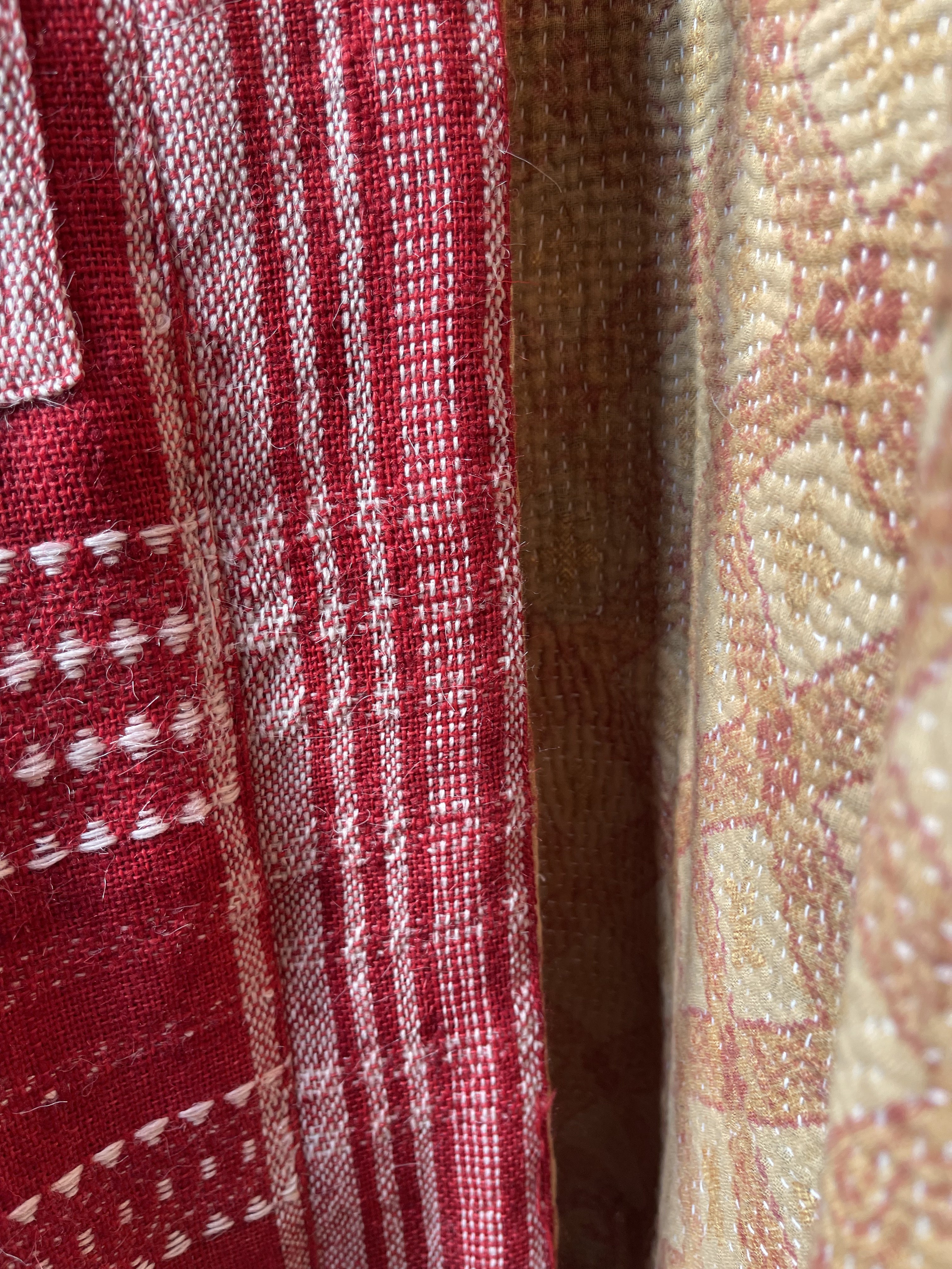 Handwoven Desi Wool Jacket - Red Heat 1
