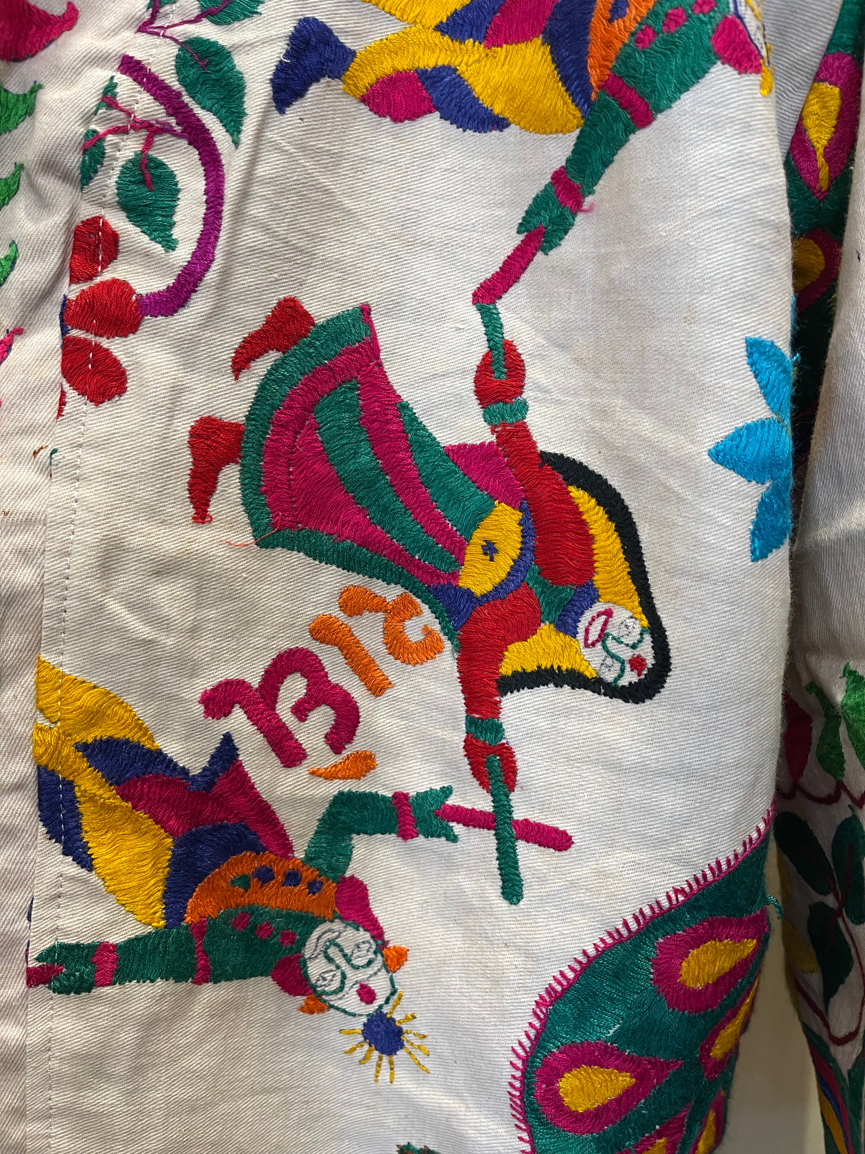 Vintage Embroidered Coat - Clown Dance