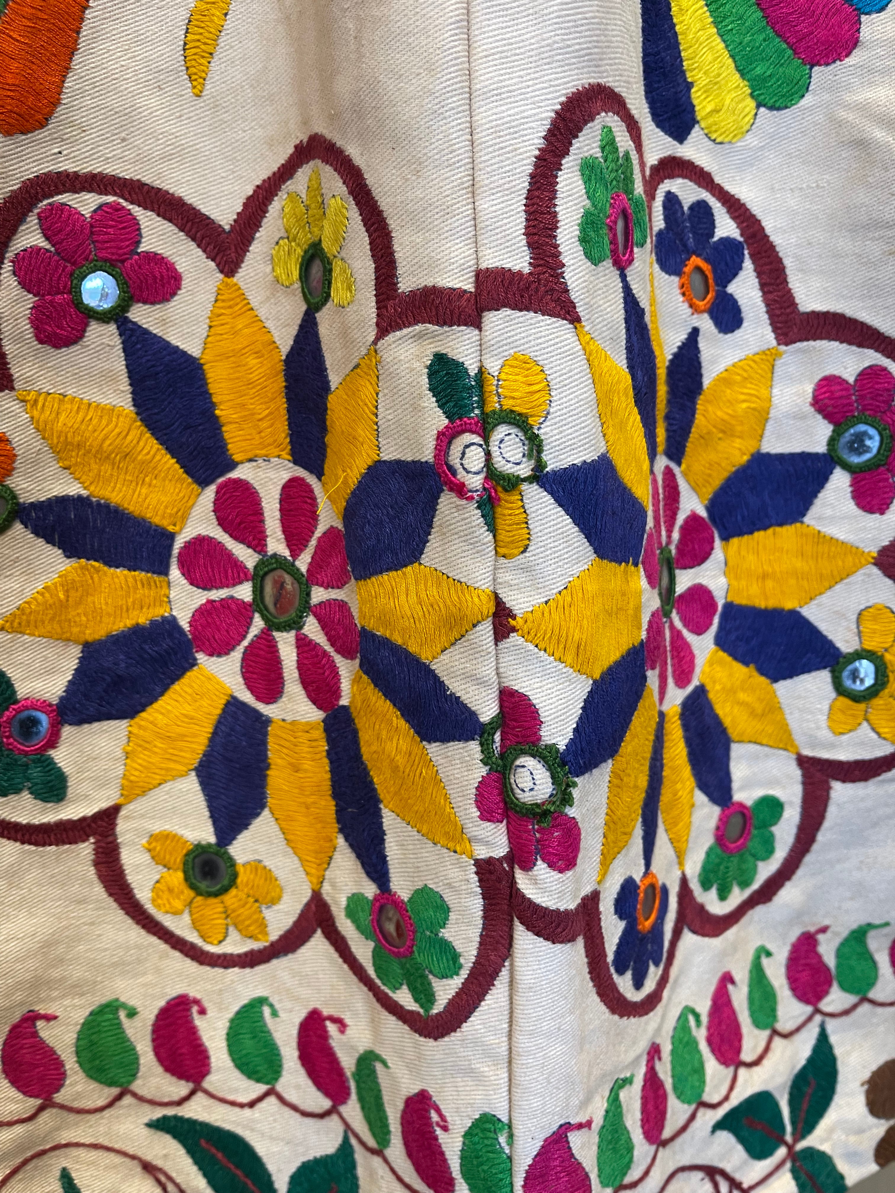 Vintage Embroidered Coat - Peacock