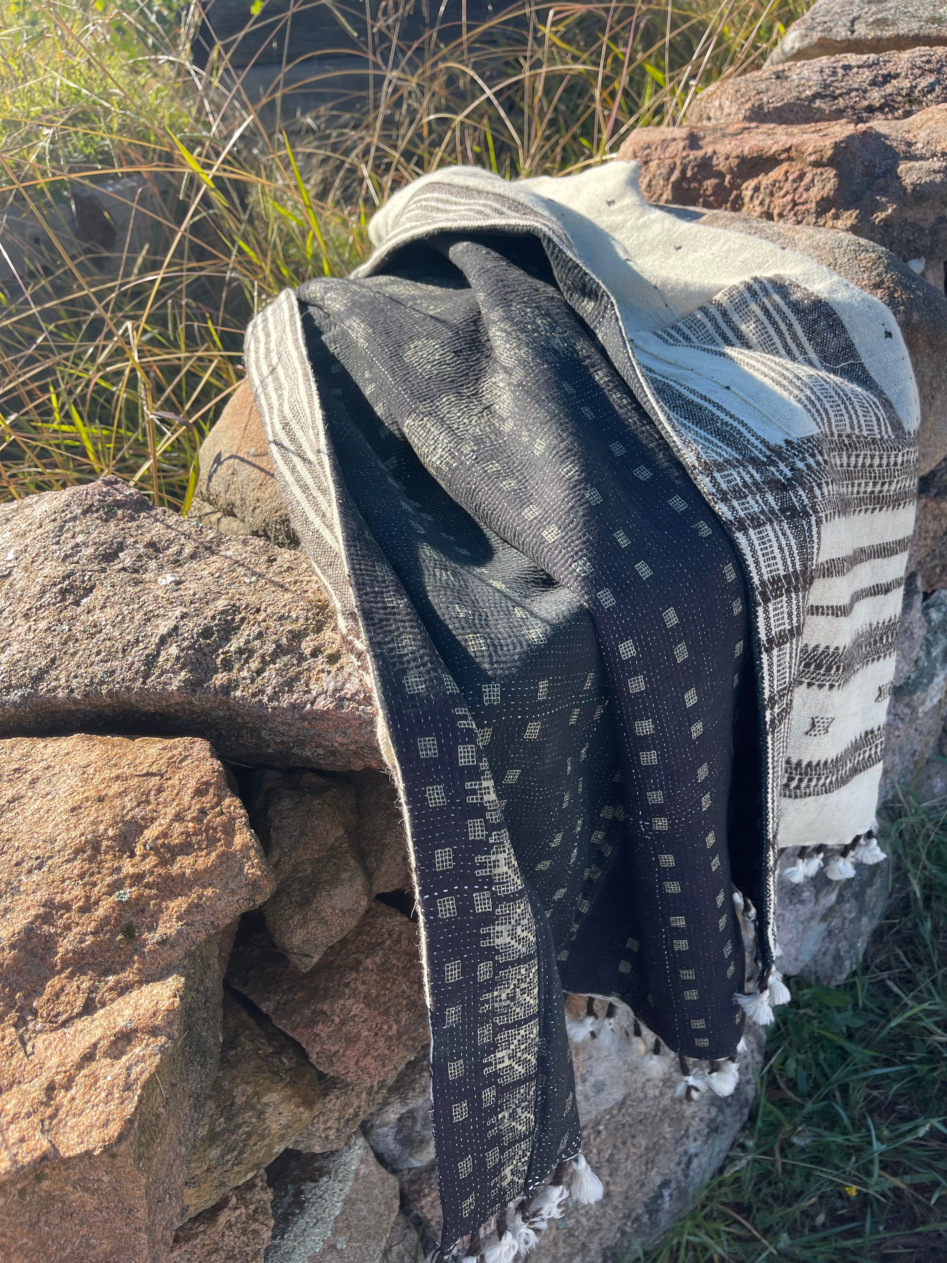Handwoven Desi Wool Jacket - Kutch Embroidered