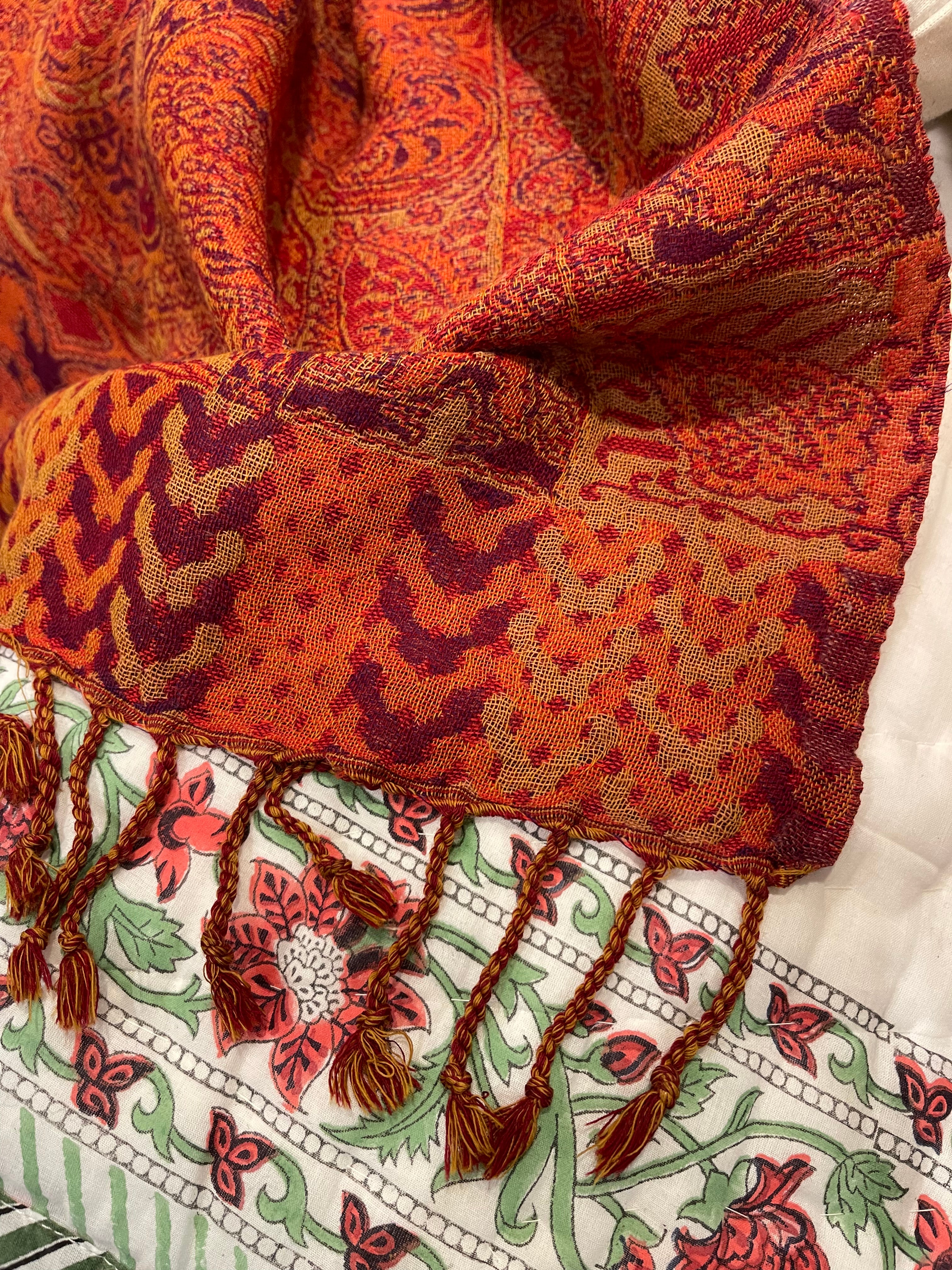 Fine Wool Jamdani Throw - Desert Star