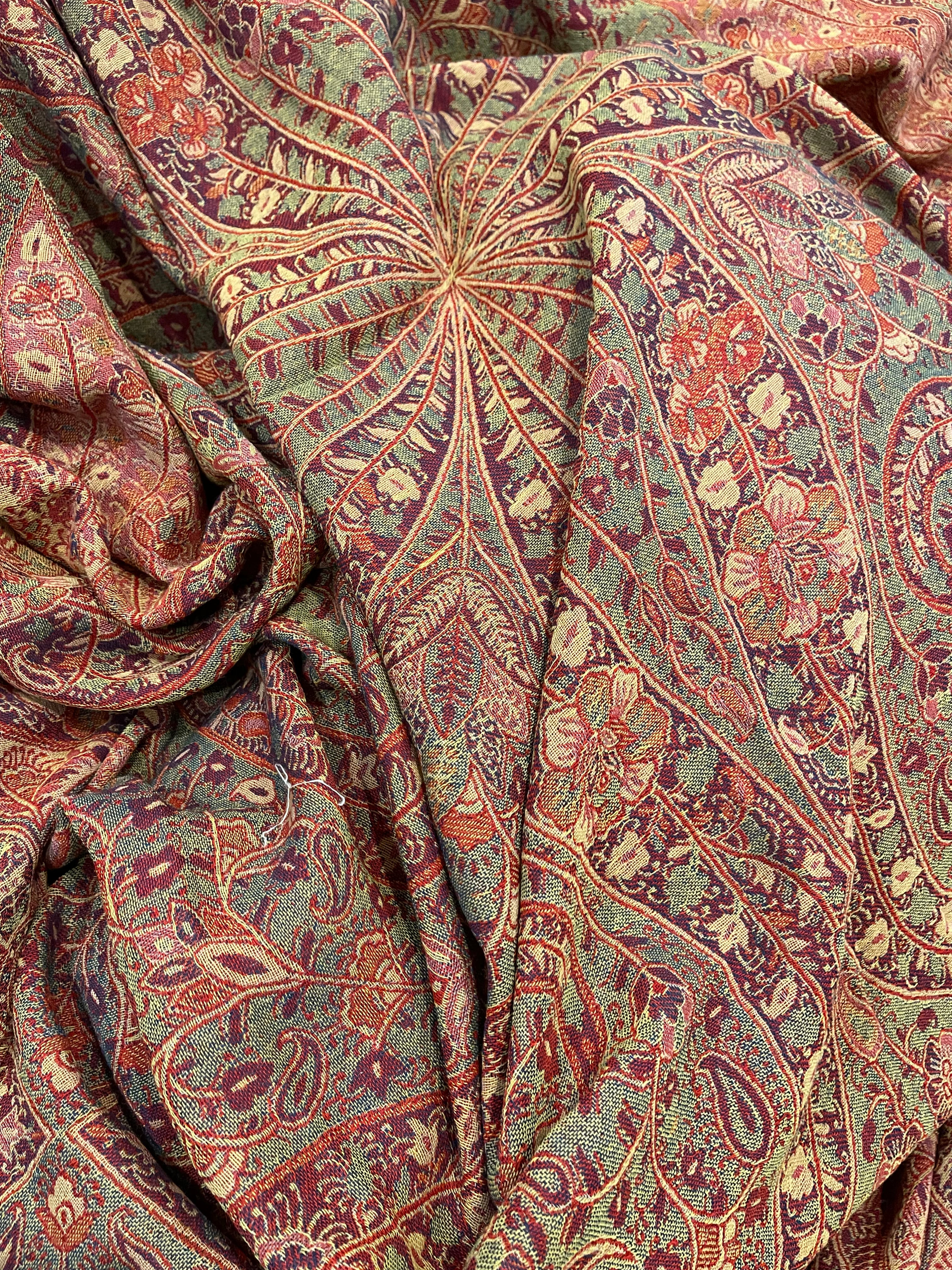 Fine Wool Jamdani Throw - Paisley Star