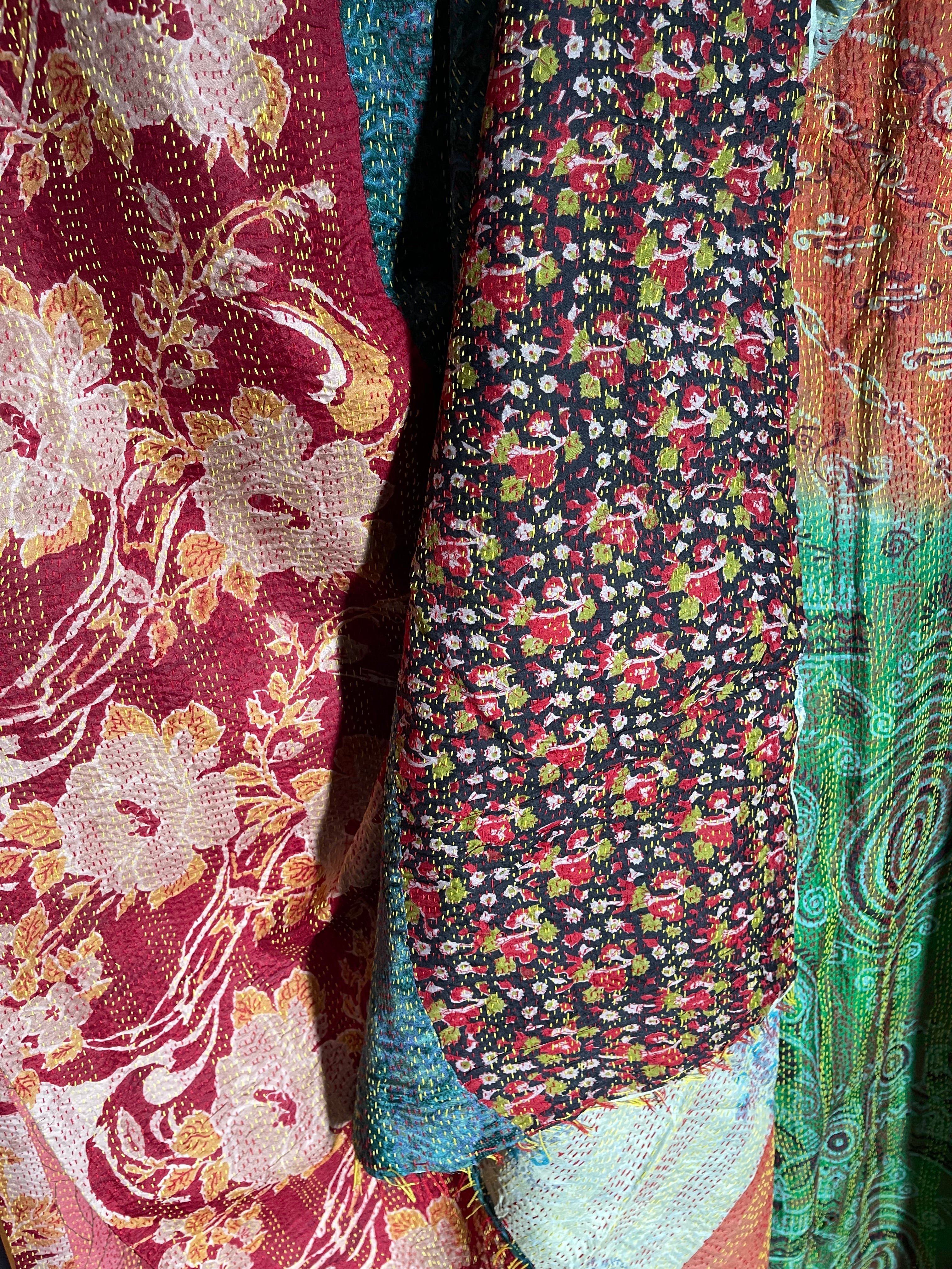 SILK Patchwork KANTHA - Linear Energy