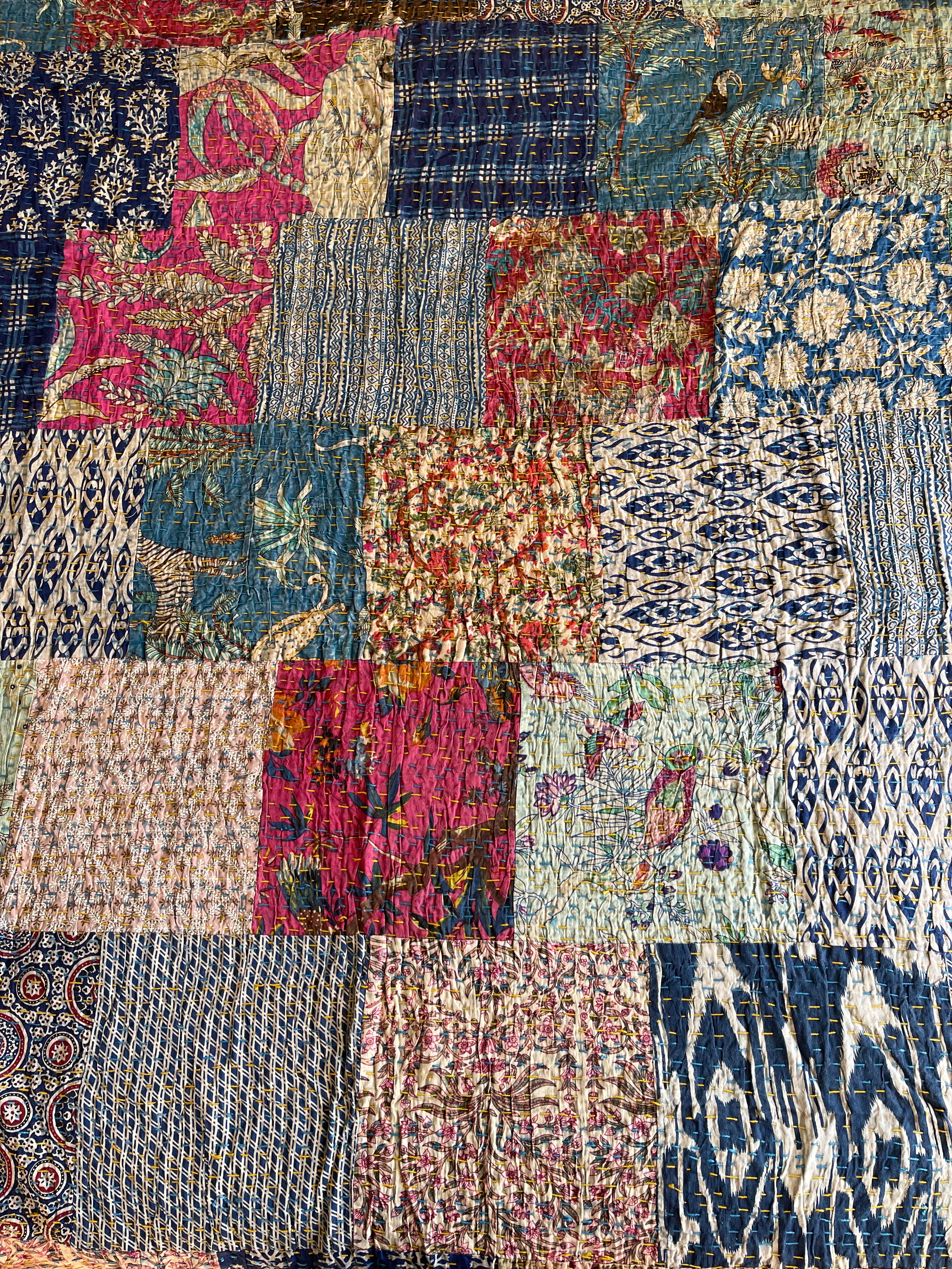 STONE WASHED Patchwork - Blue Coral