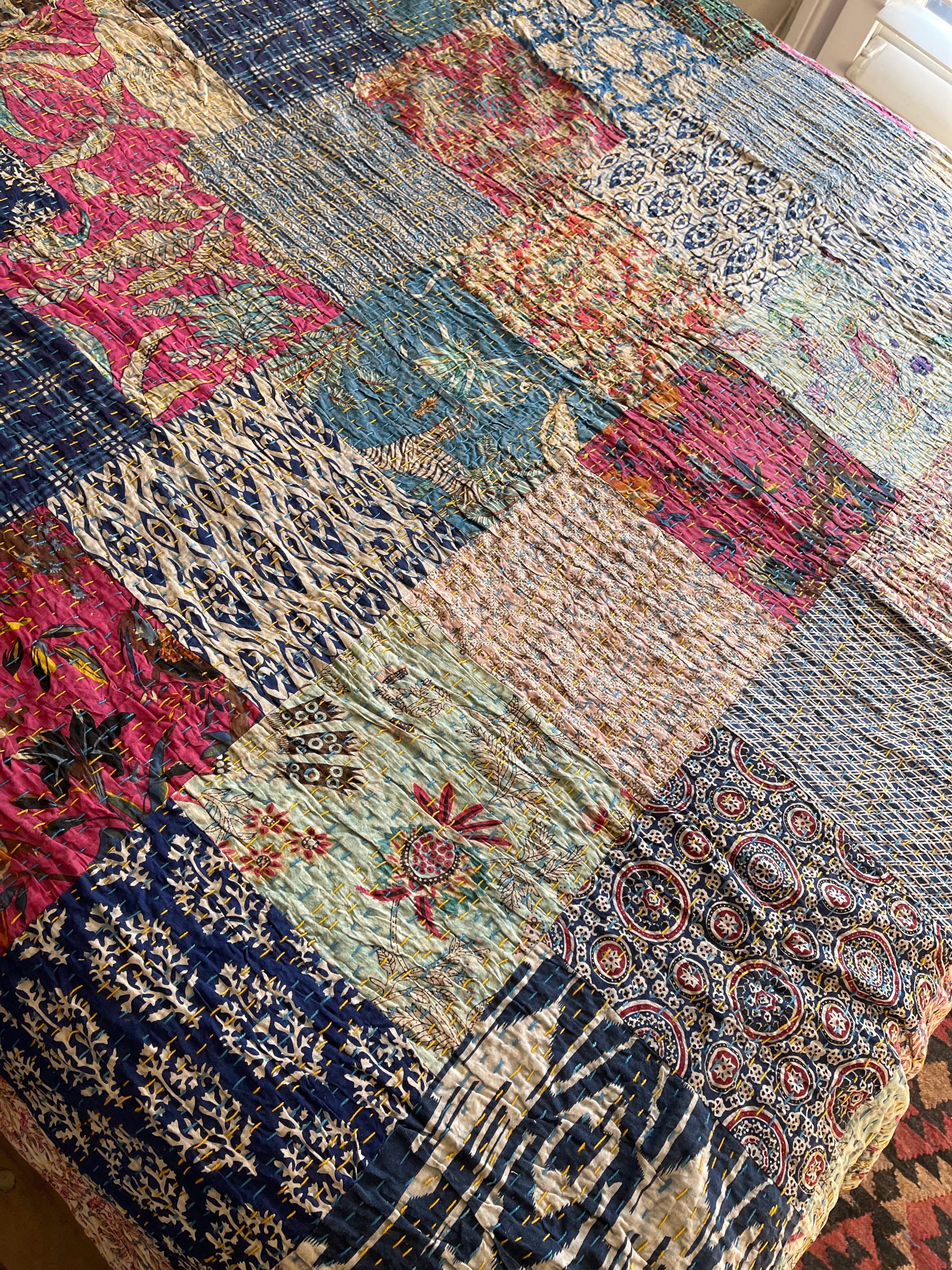 STONE WASHED Patchwork - Blue Coral