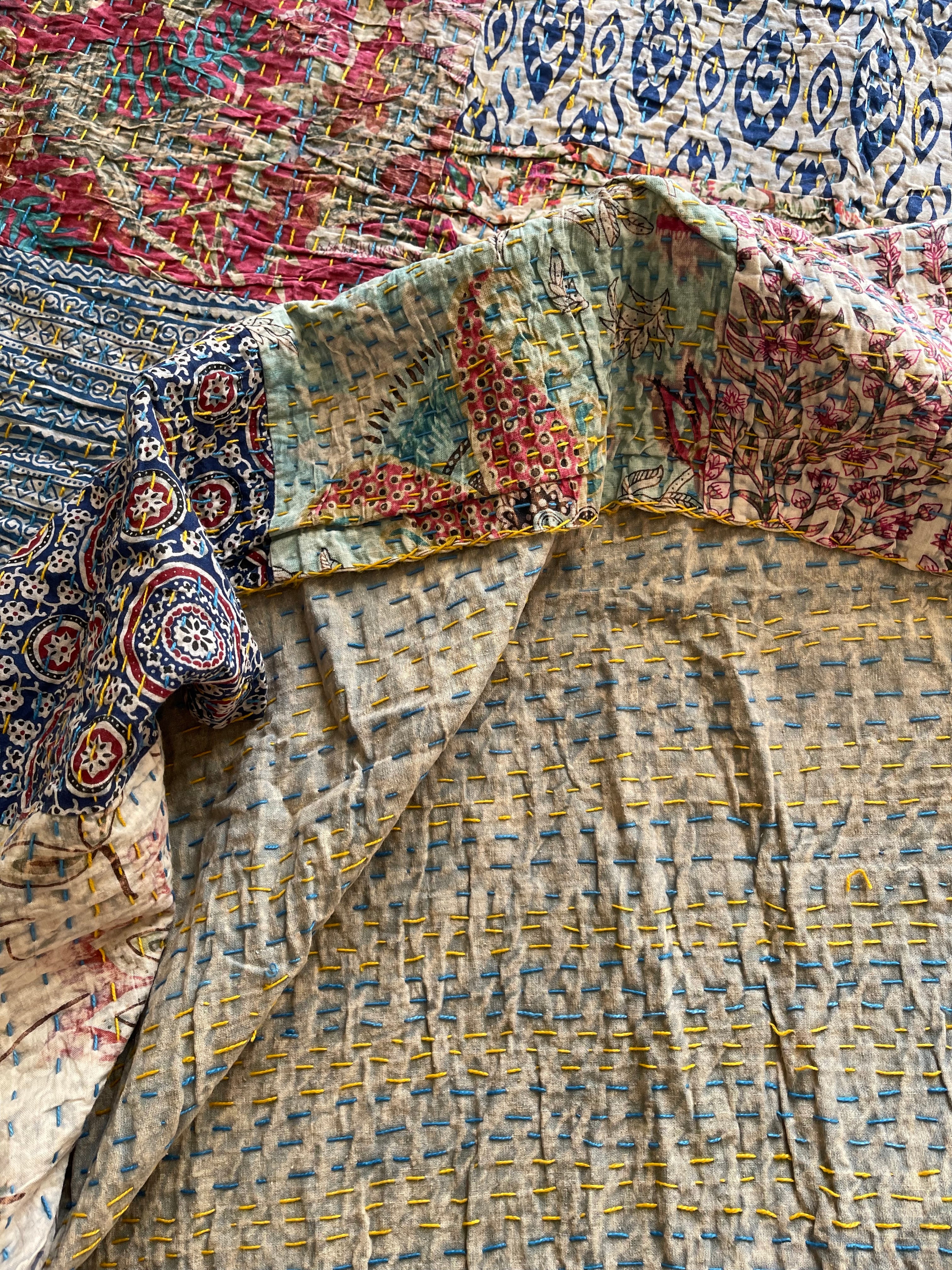 STONE WASHED Patchwork - Blue Coral