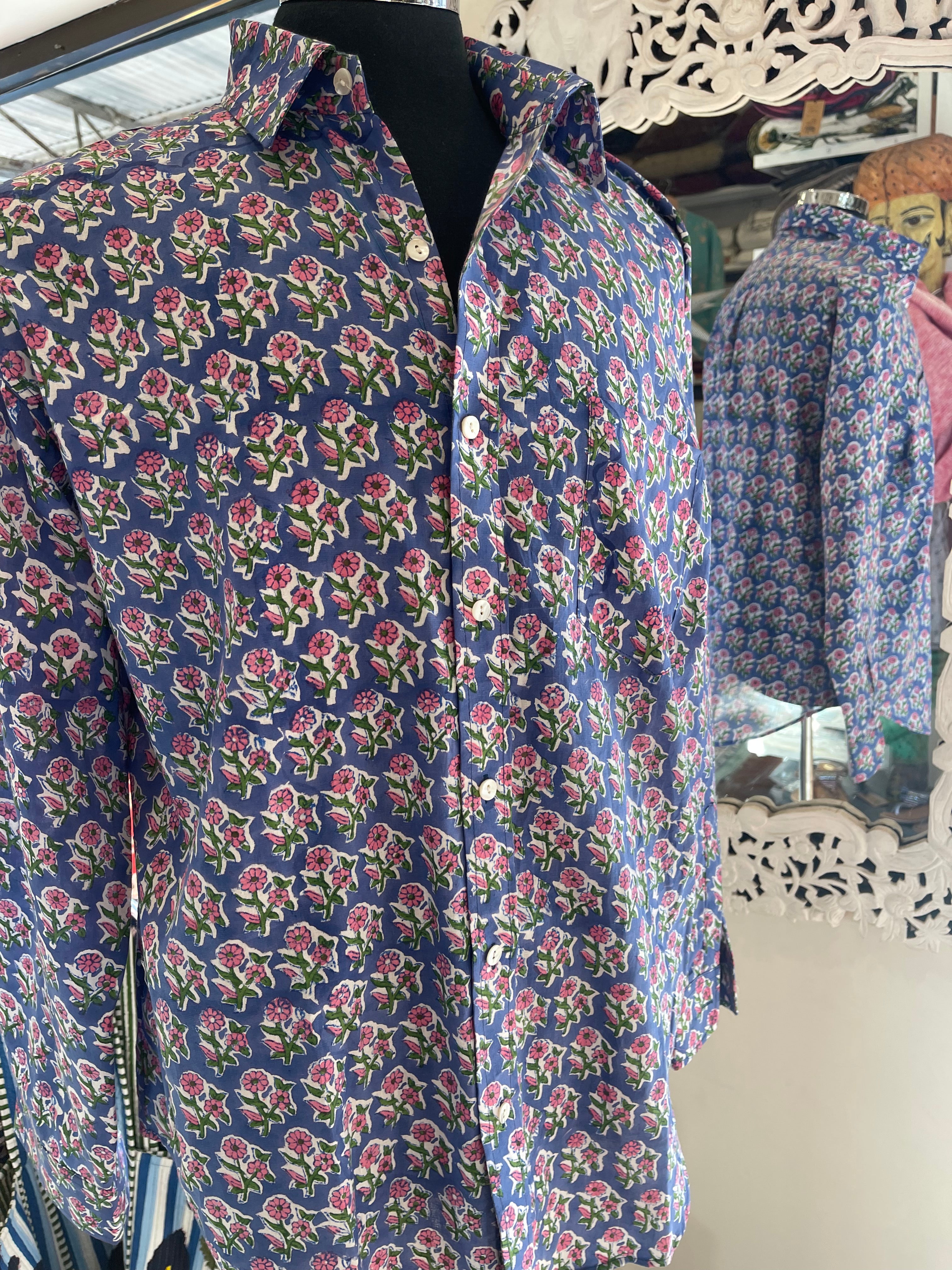 Handblock Printed Mens Shirt - Givenchy