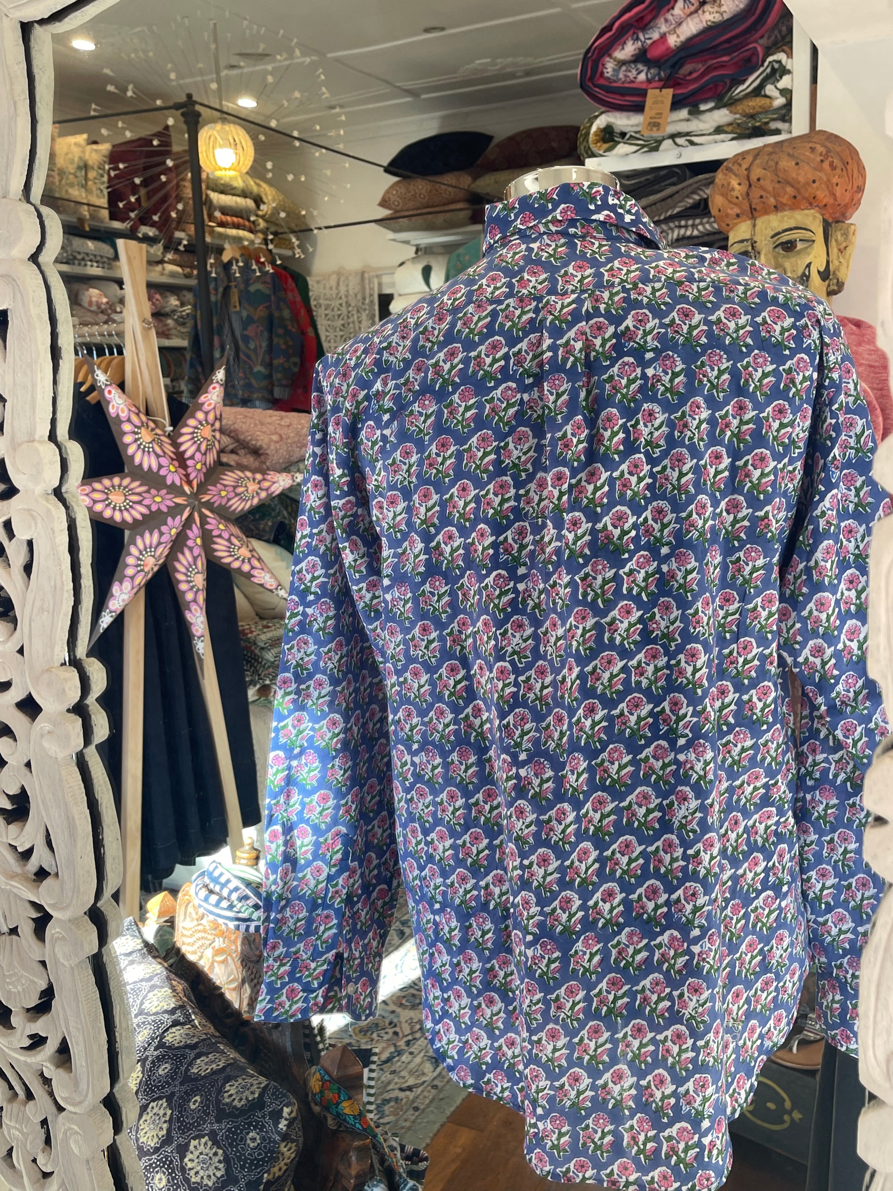 Handblock Printed Mens Shirt - Givenchy