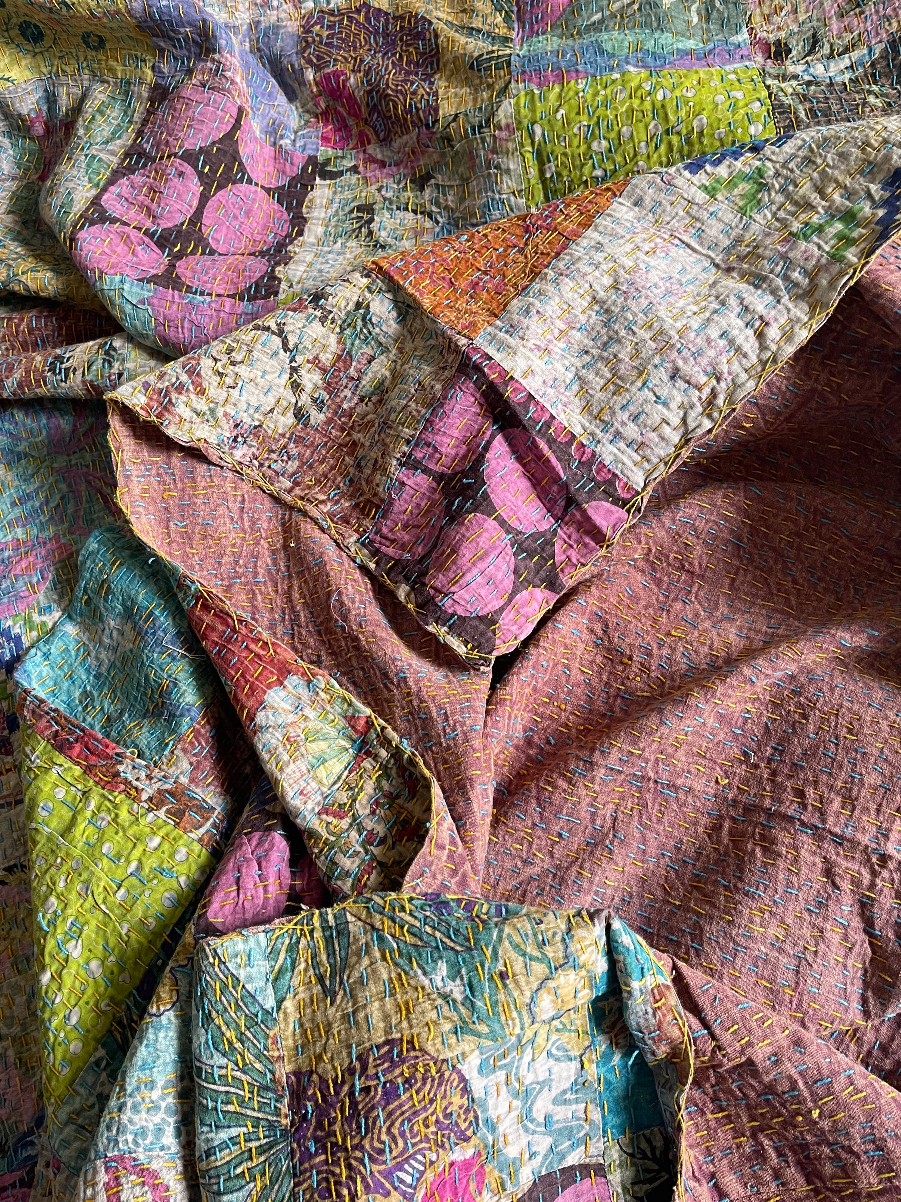 STONE WASHED Patchwork - Pink Moons
