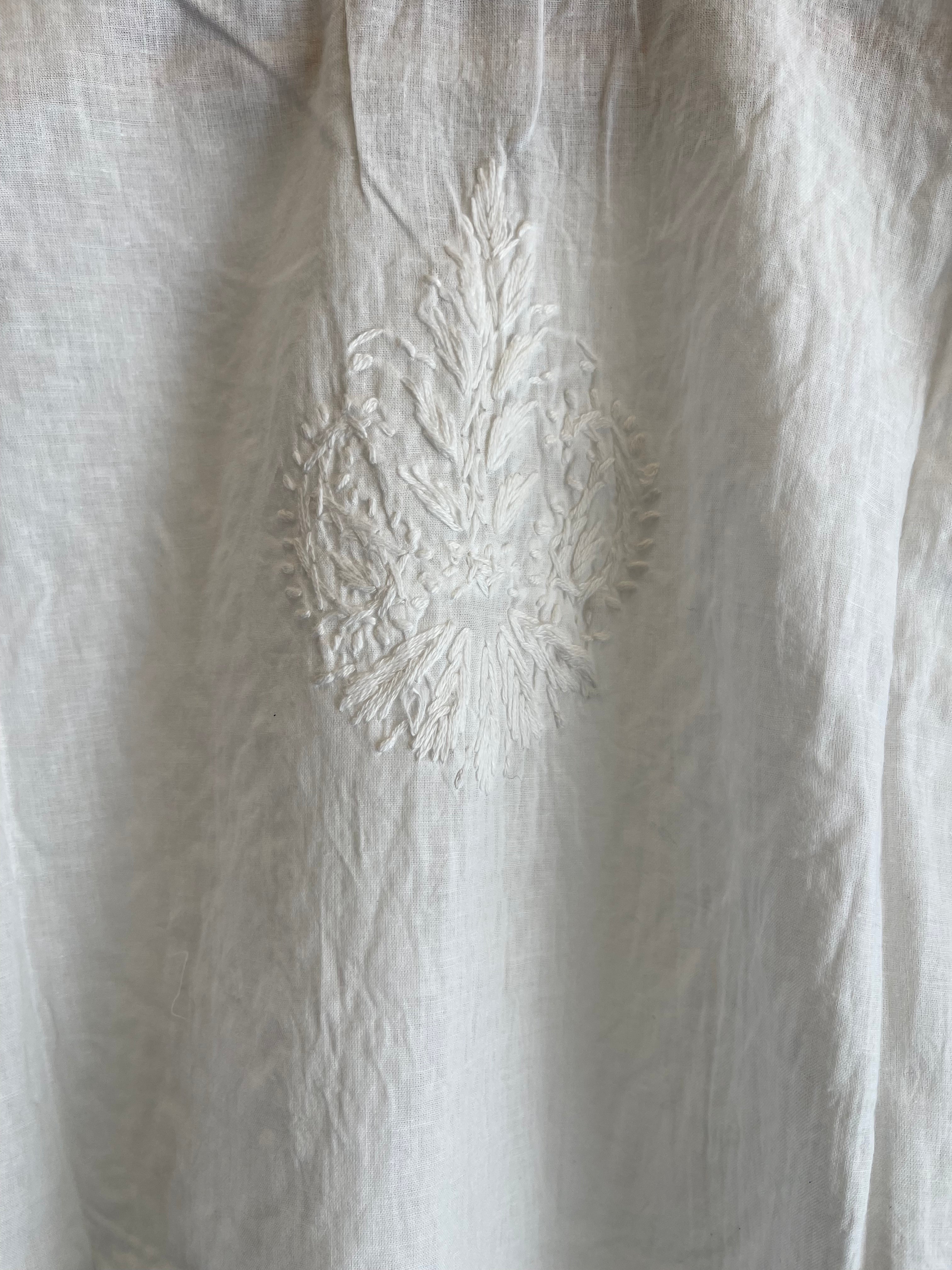 White on White Embroidered - Floral Empress