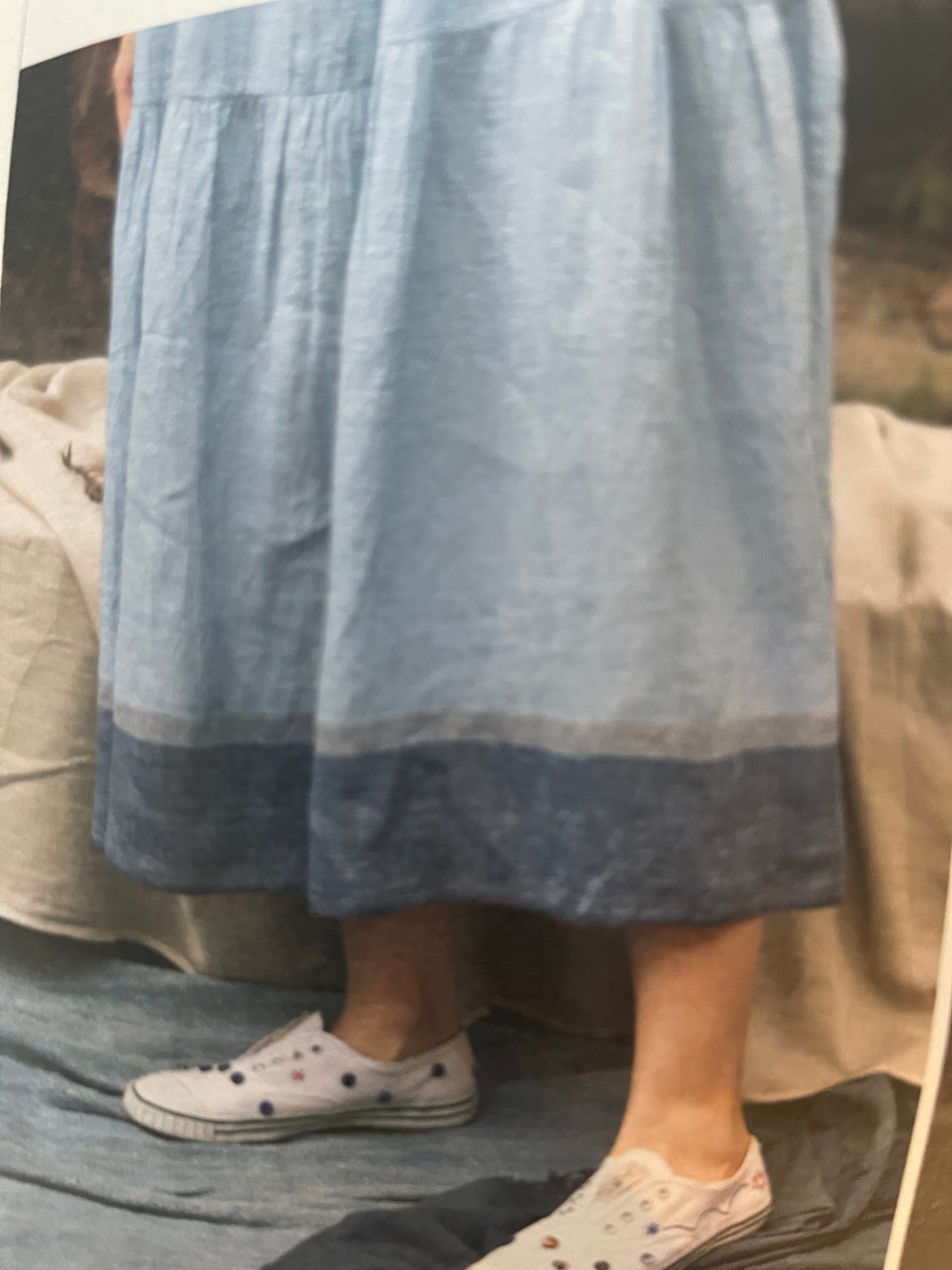 VIDYA LINEN DRESS - SKY